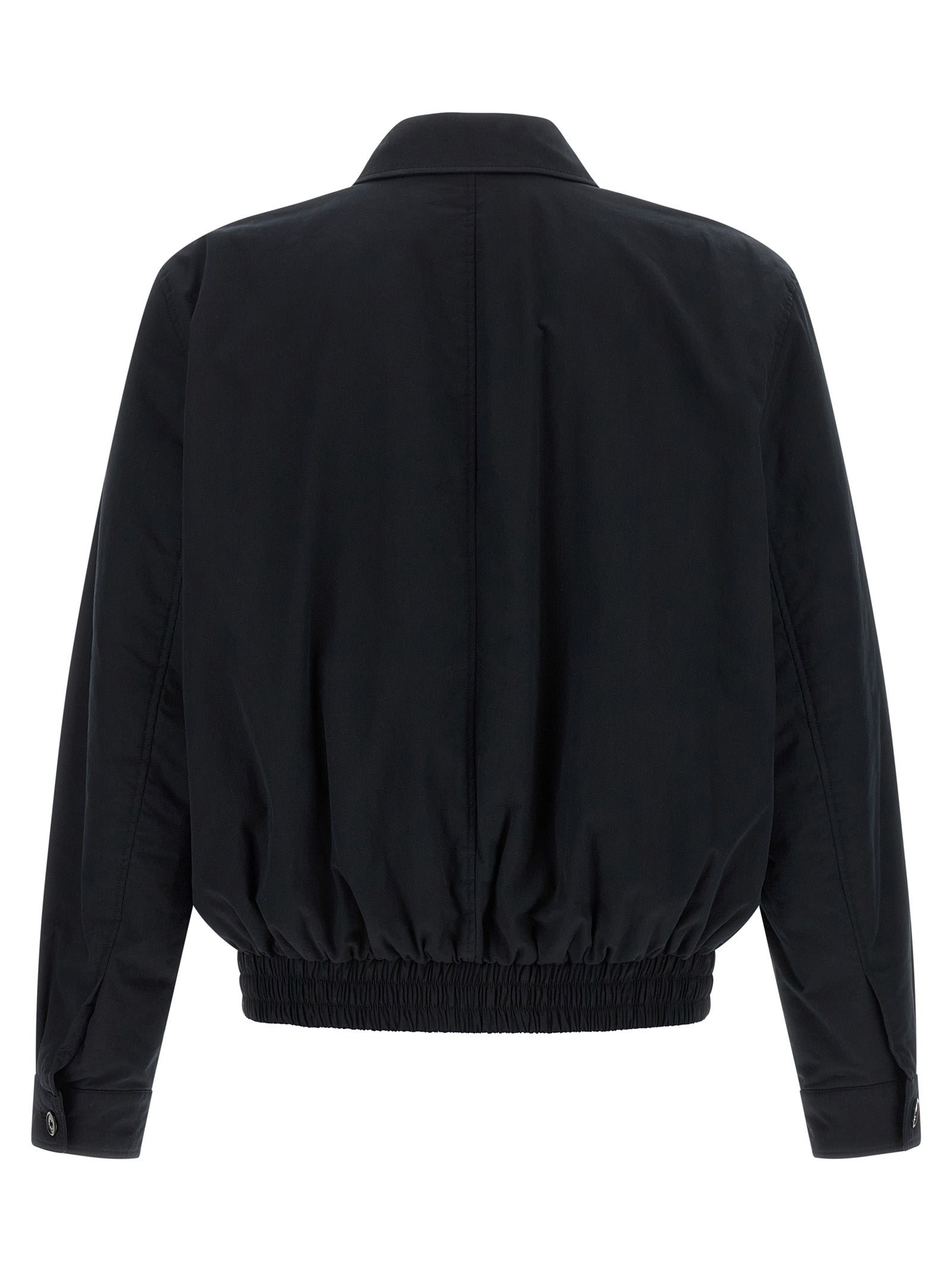 Saint Laurent Schwarze Baumwoll-Shell-Jacke