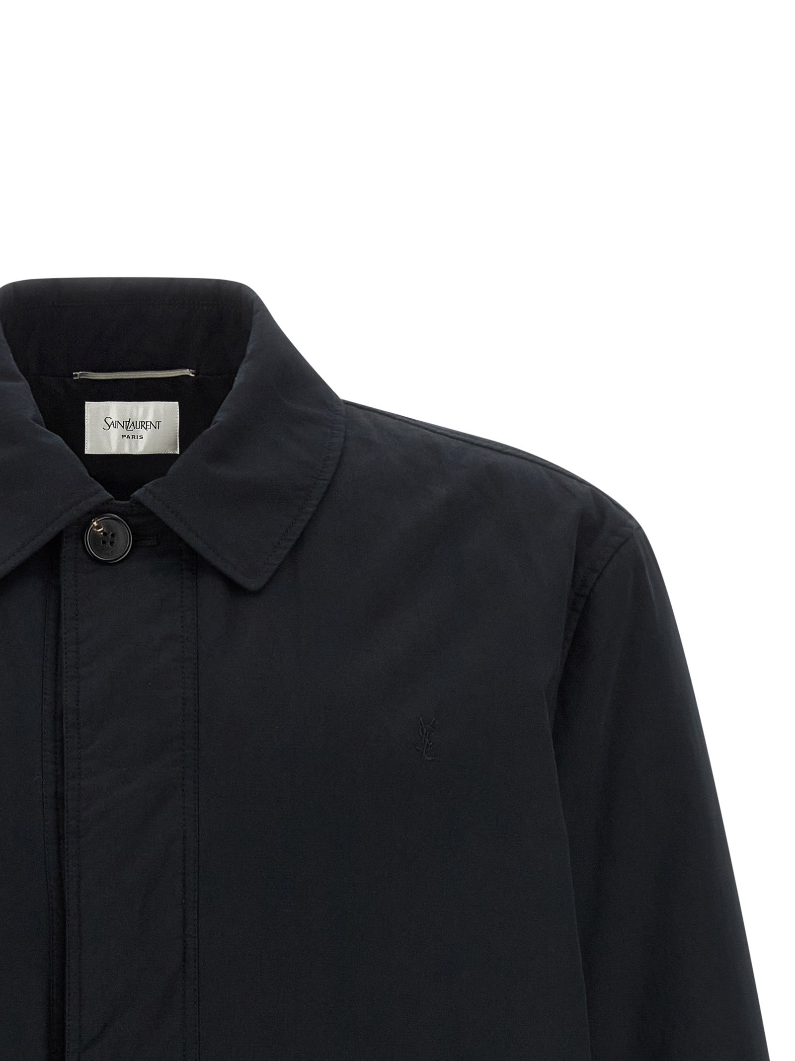 Saint Laurent Schwarze Baumwoll-Shell-Jacke