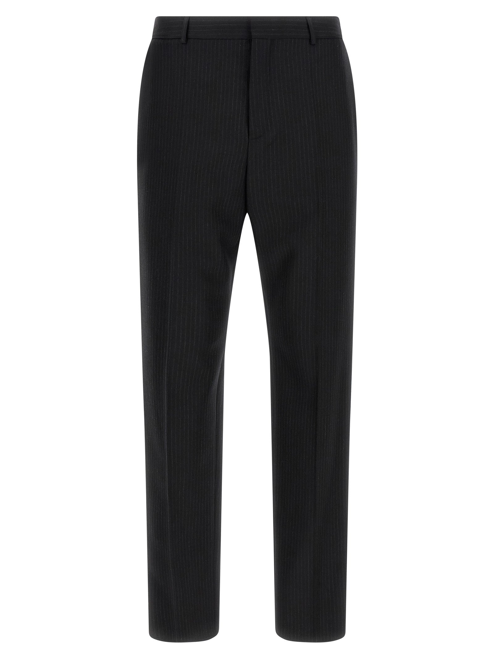 Saint Laurent Schwarze Wollhose