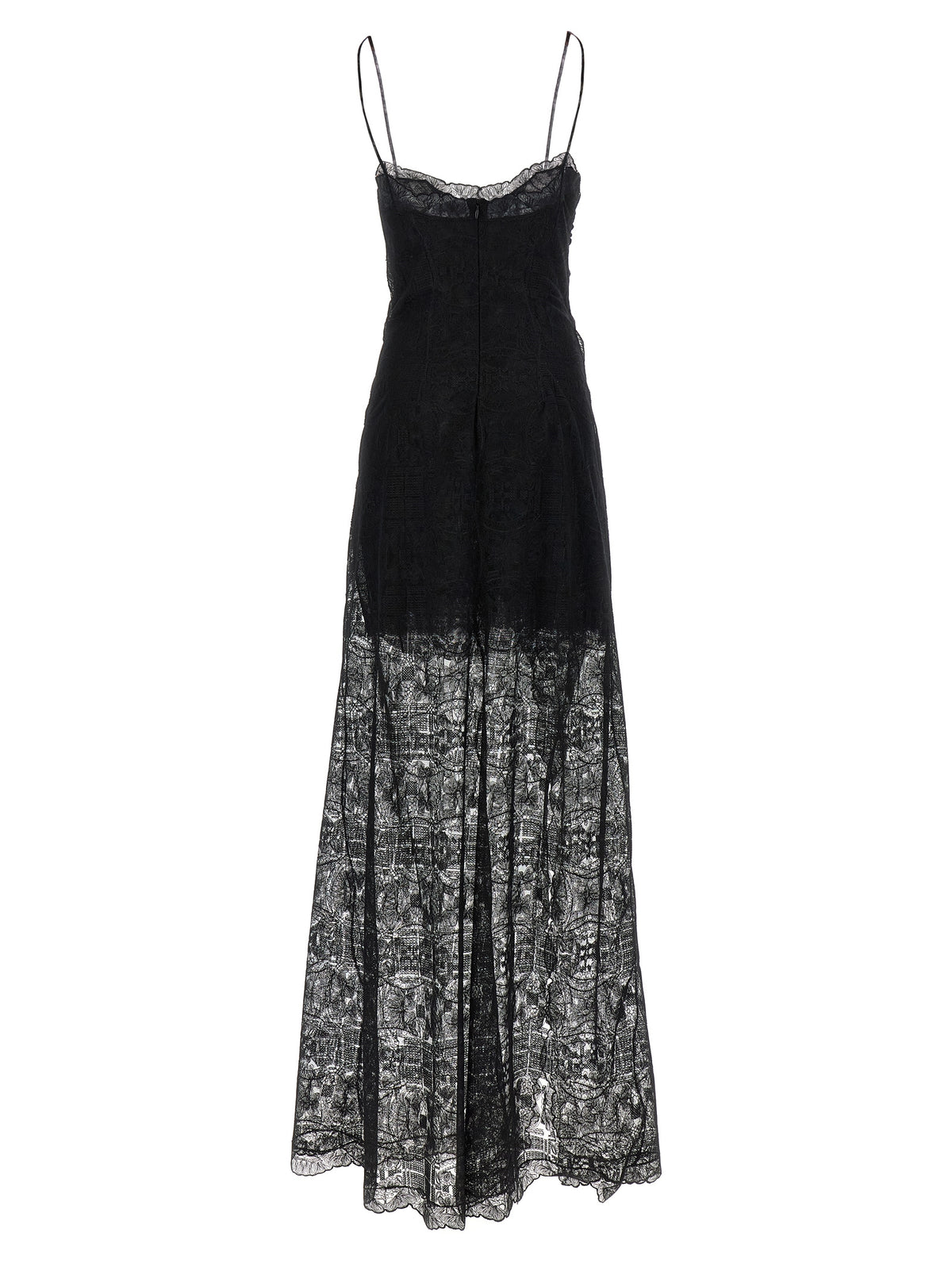 Ermanno Scervino Schwarzes Maxikleid aus Polyester