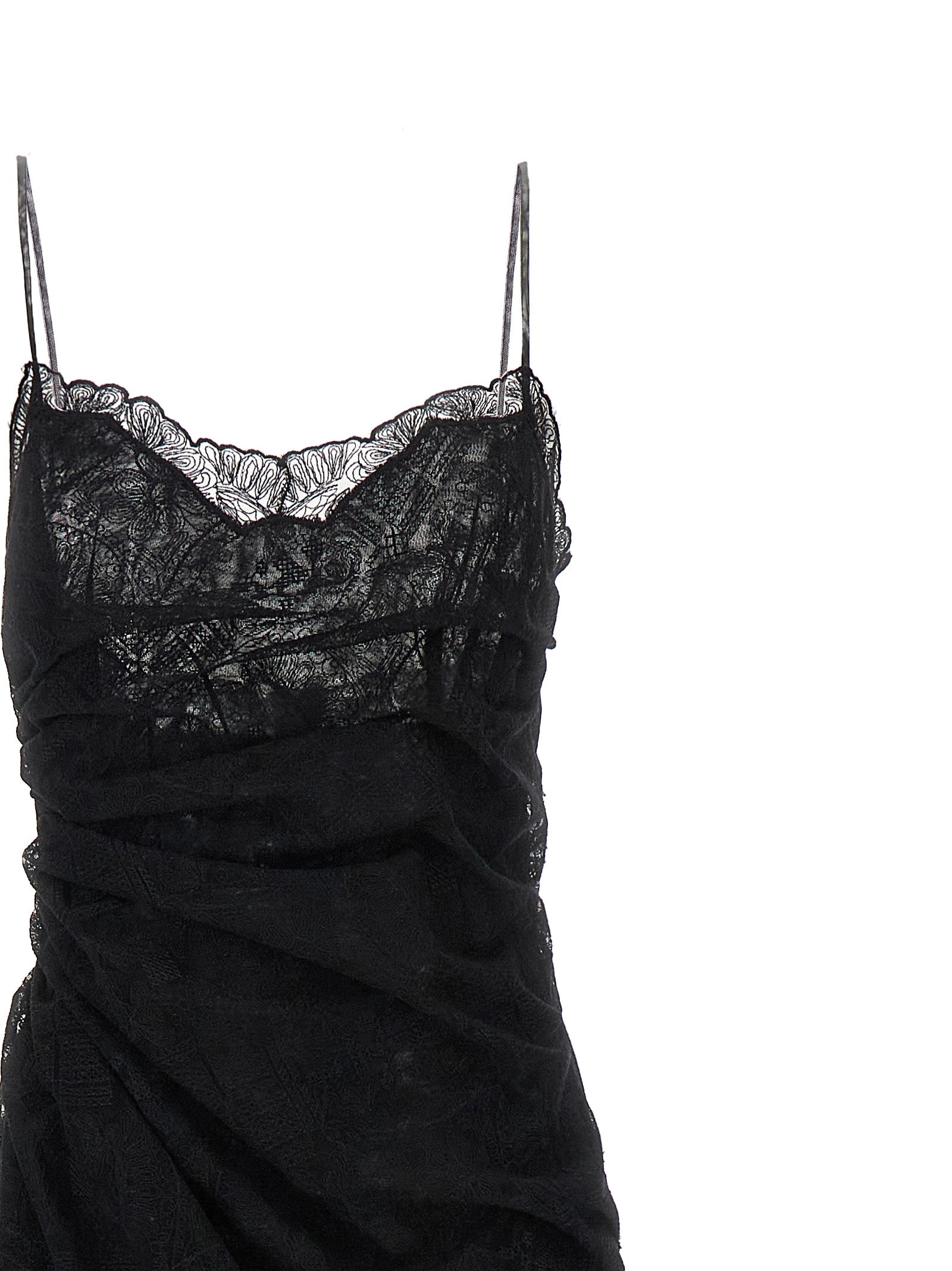 Ermanno Scervino Schwarzes Maxikleid aus Polyester