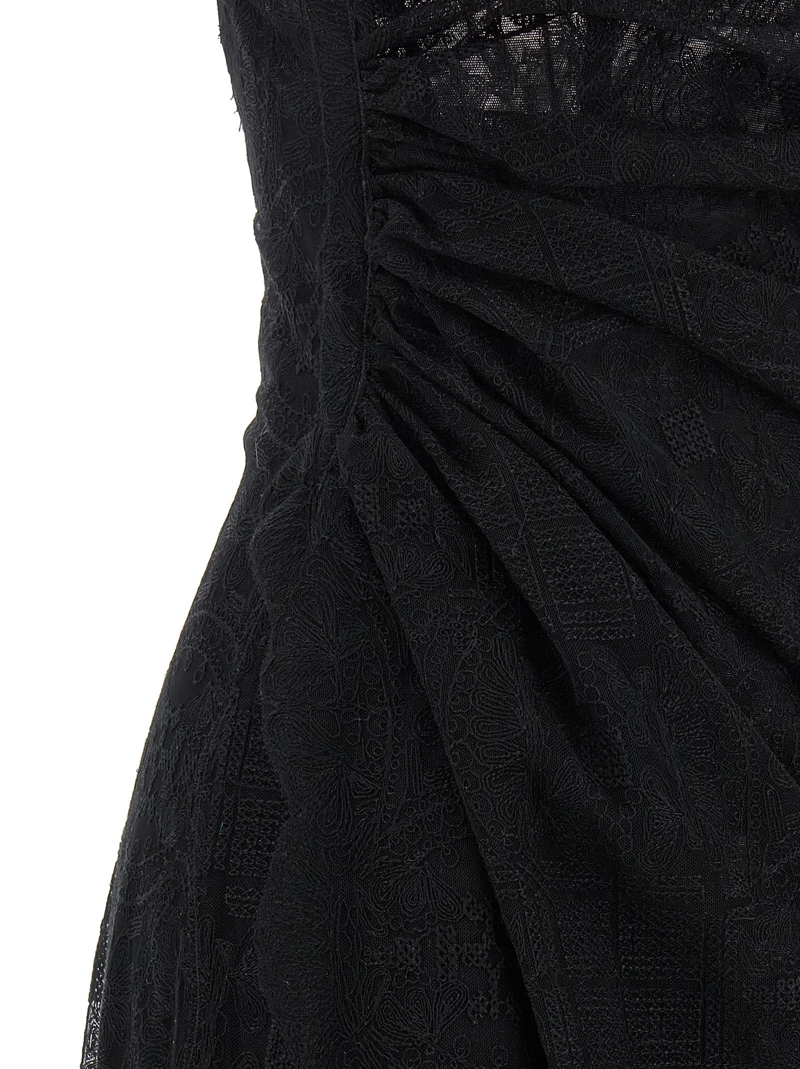 Ermanno Scervino Schwarzes Maxikleid aus Polyester