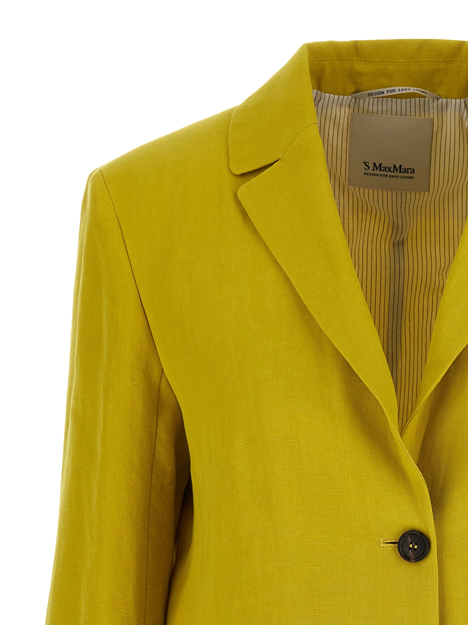 'S Max Mara Zweifarbiger Leinenblazer
