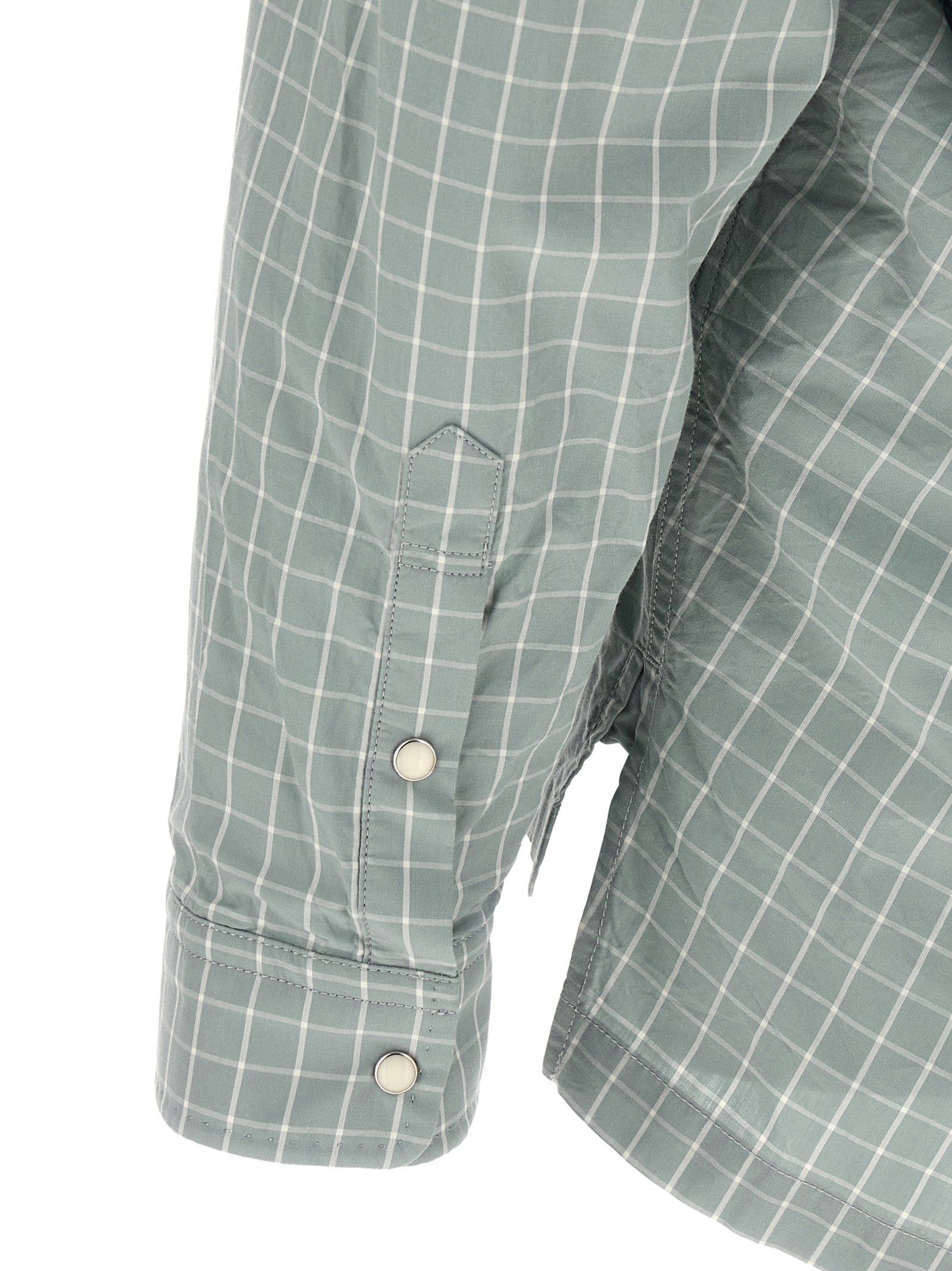 Maison Mihara Yasuhiro Blaue Baumwollbluse
