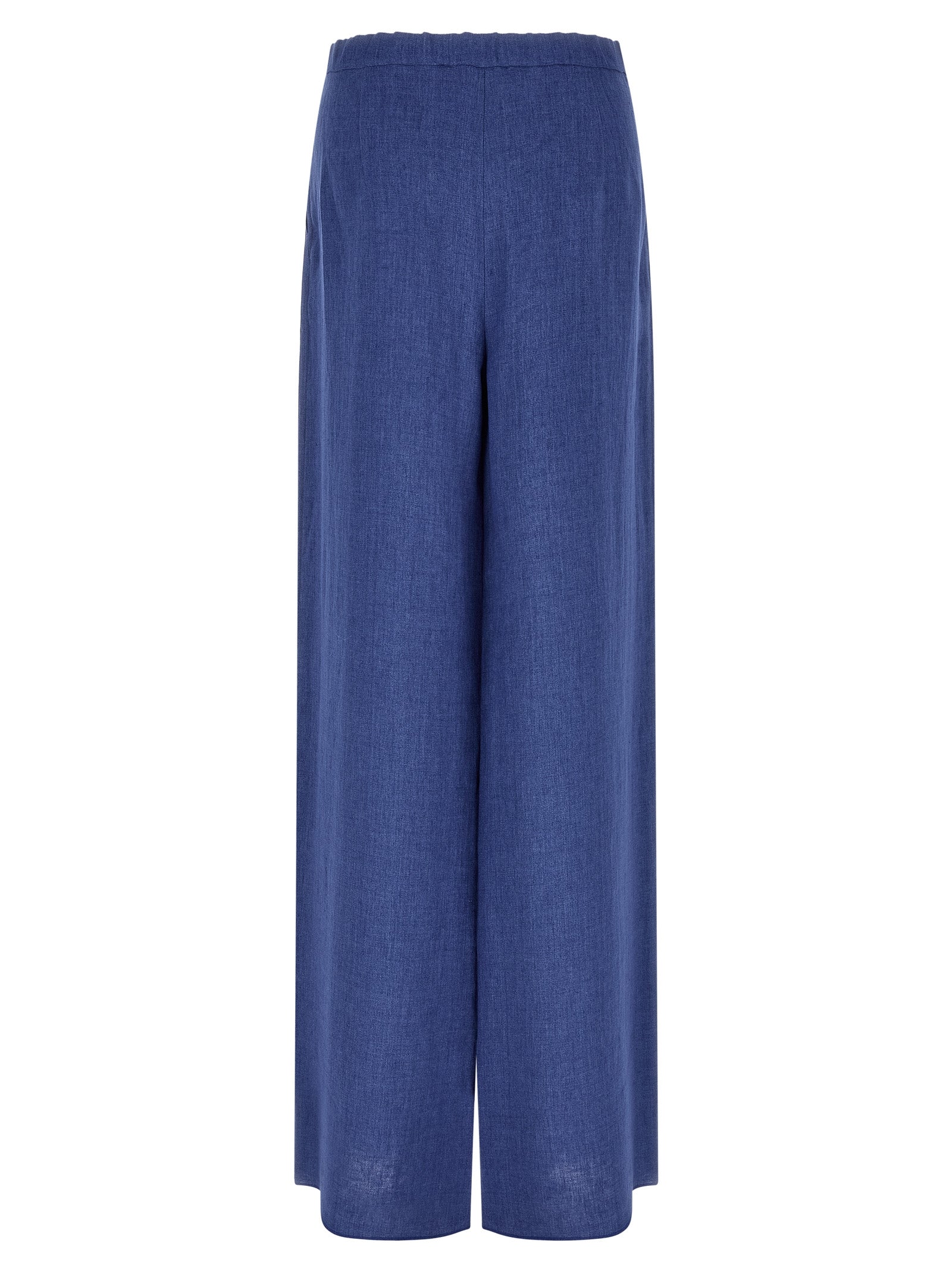 Max Mara Blaue Leinenhose