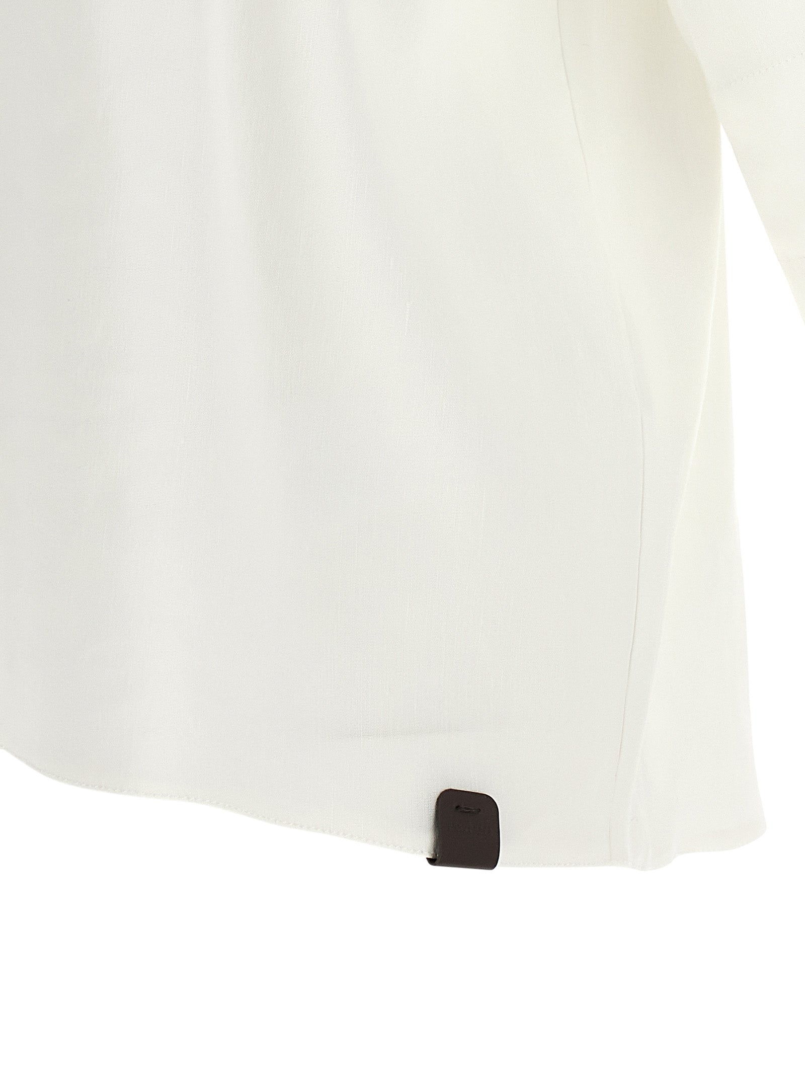 Max Mara Weiße Leinenbluse