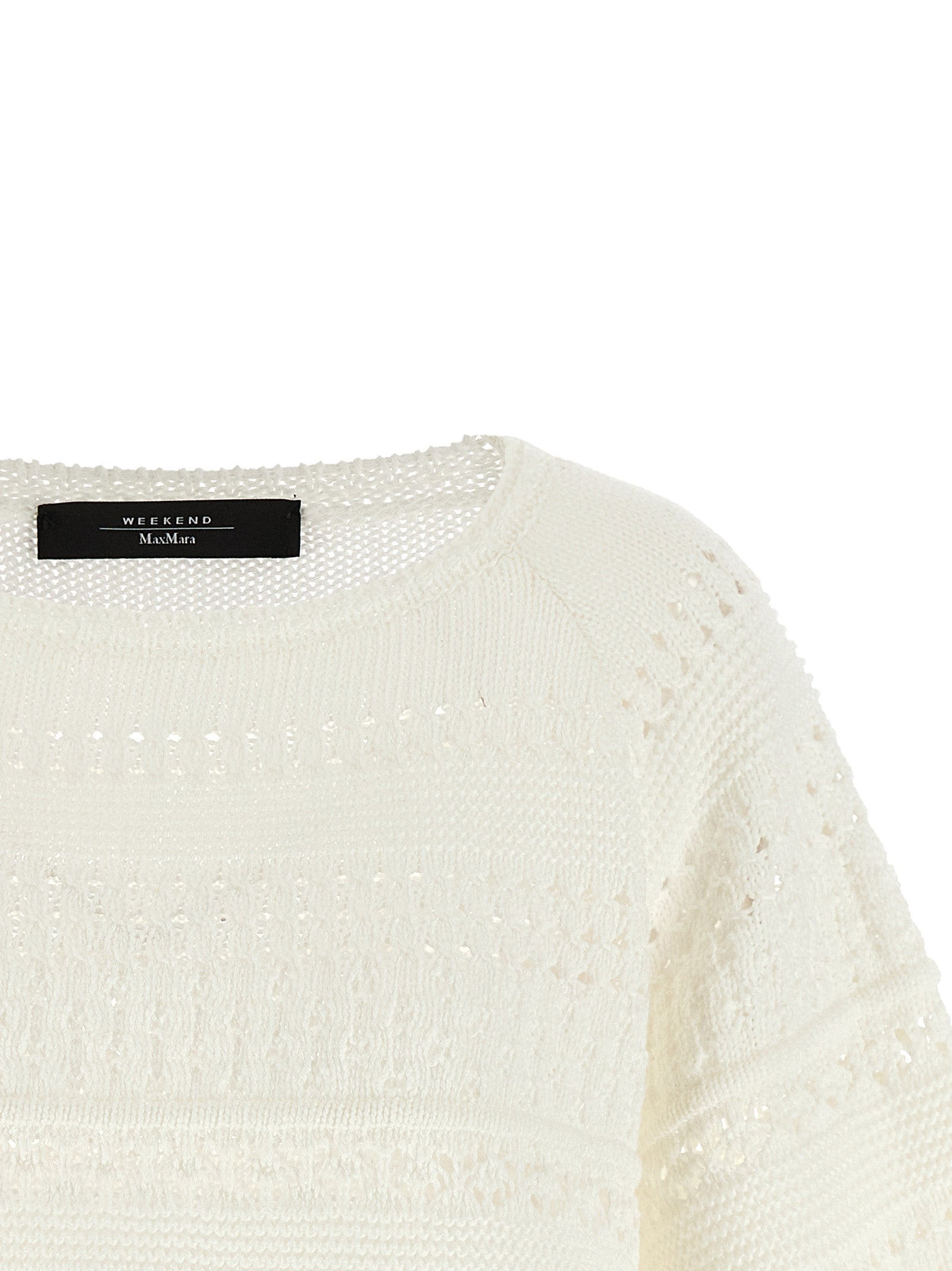 Max Mara Weißer Strickcardigan aus Baumwolle