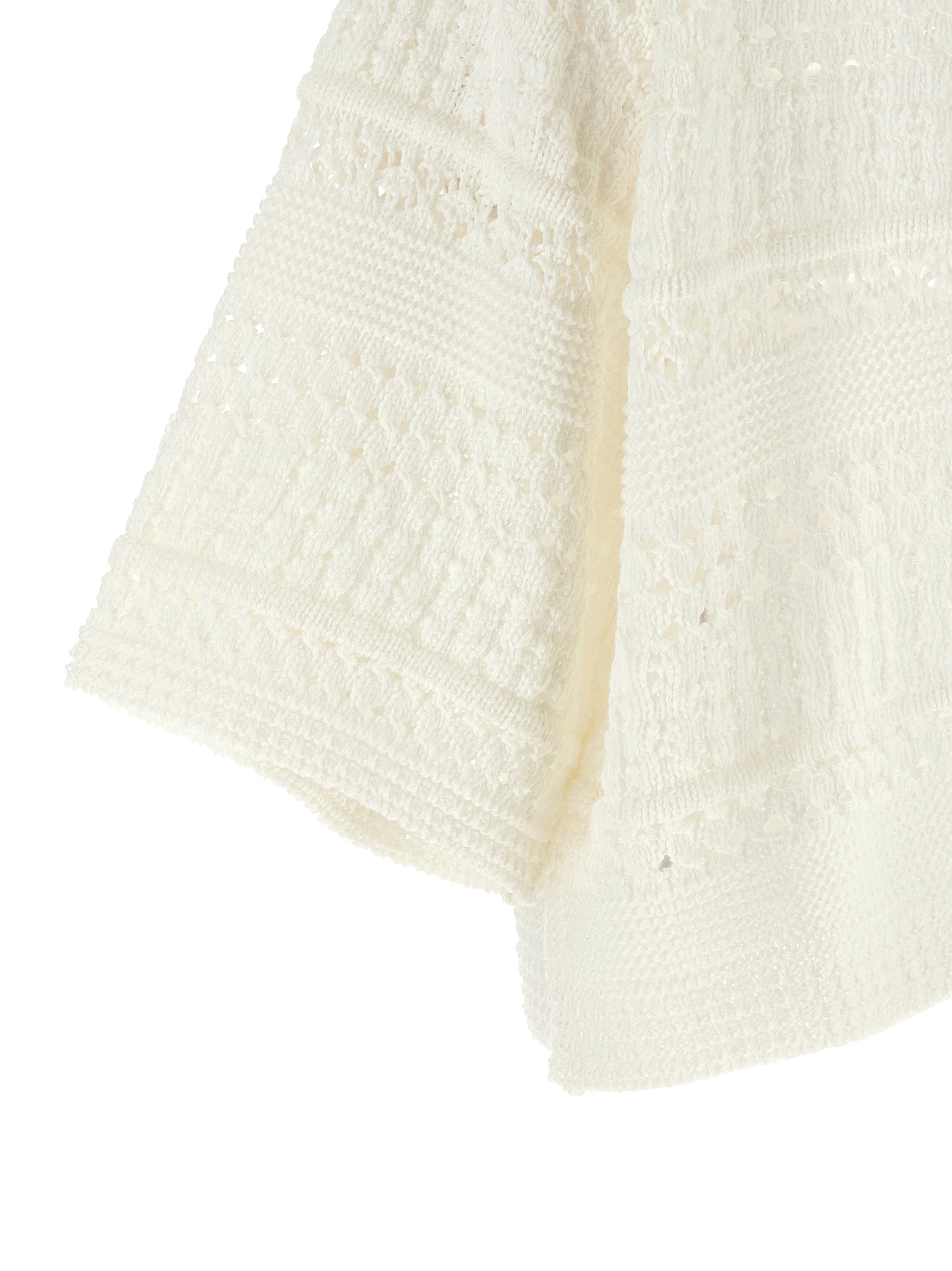 Max Mara Weißer Strickcardigan aus Baumwolle