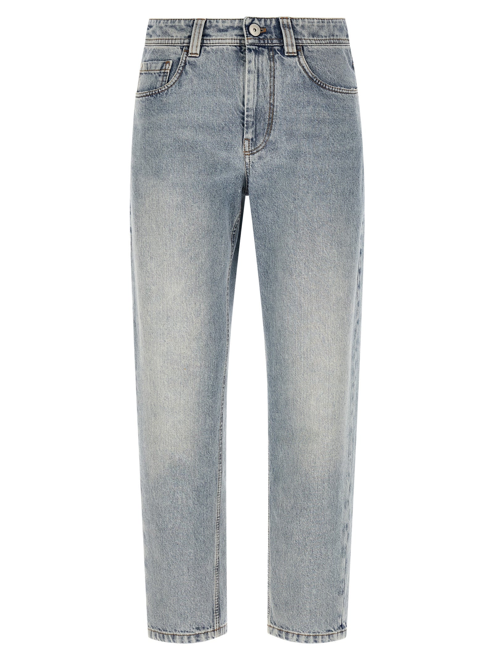 Brunello Cucinelli Blaue Jeans aus Baumwolle, Tapered Fit