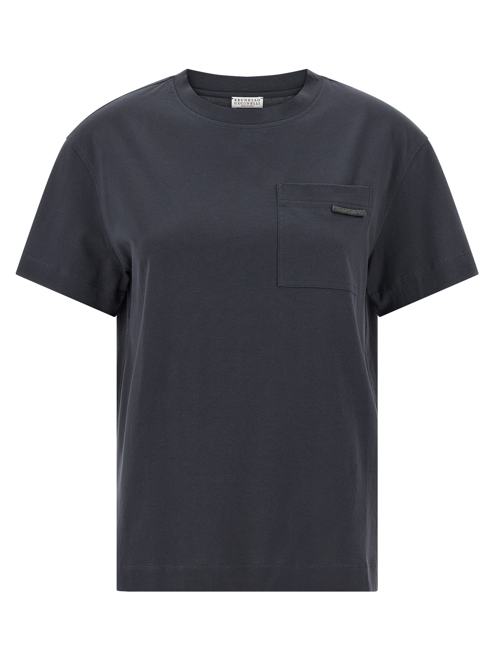 Brunello Cucinelli Blaues Baumwoll-T-Shirt