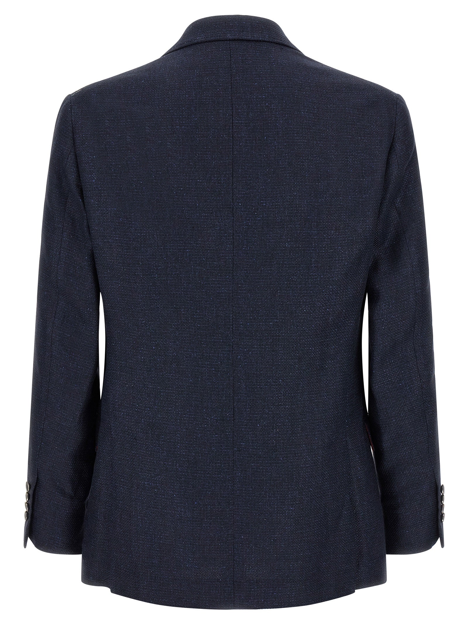 Brunello Cucinelli Zweiteiliger Anzug aus blauer Seide