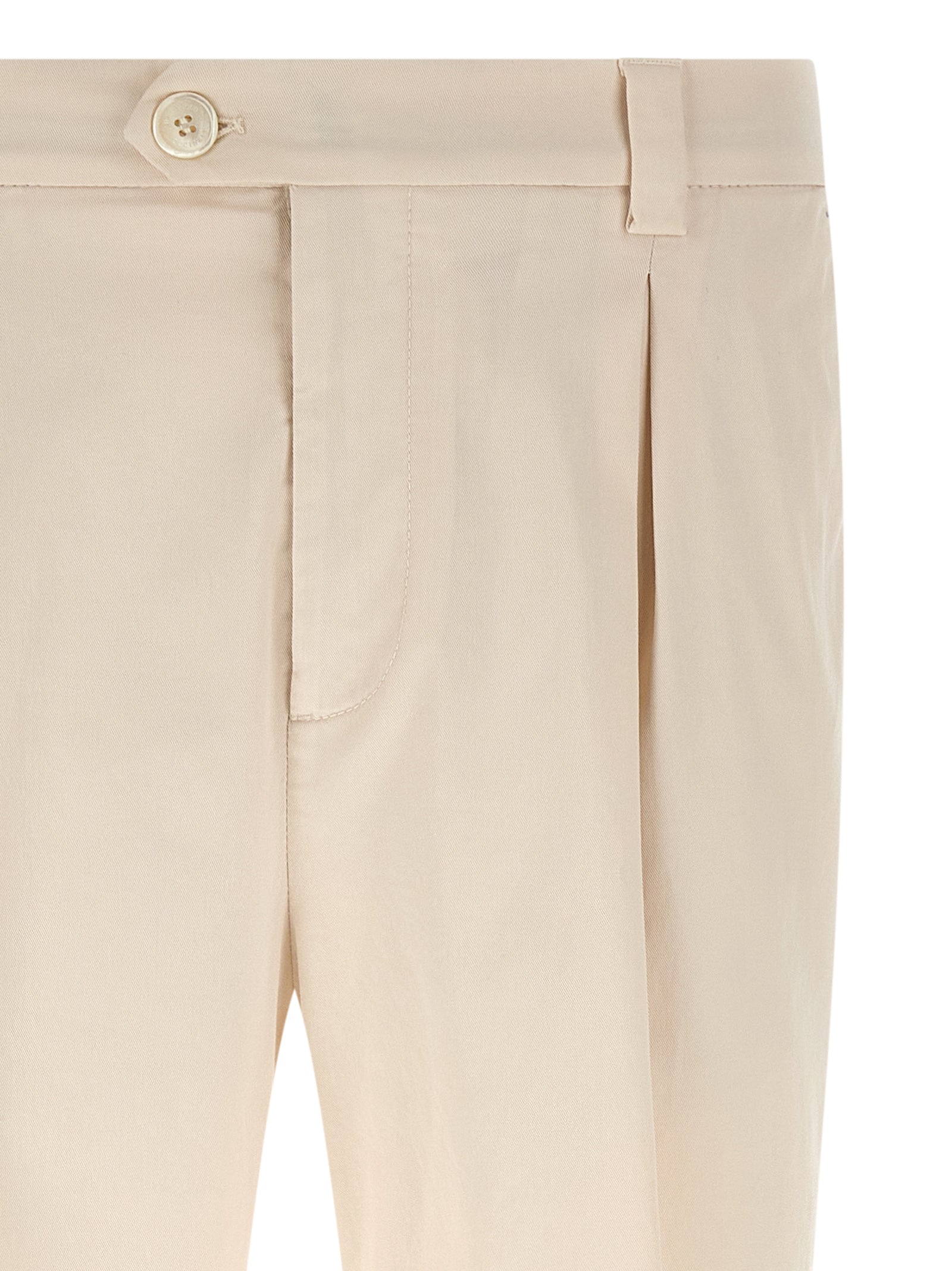 Brunello Cucinelli Weiße Baumwollhose im Casual-Look