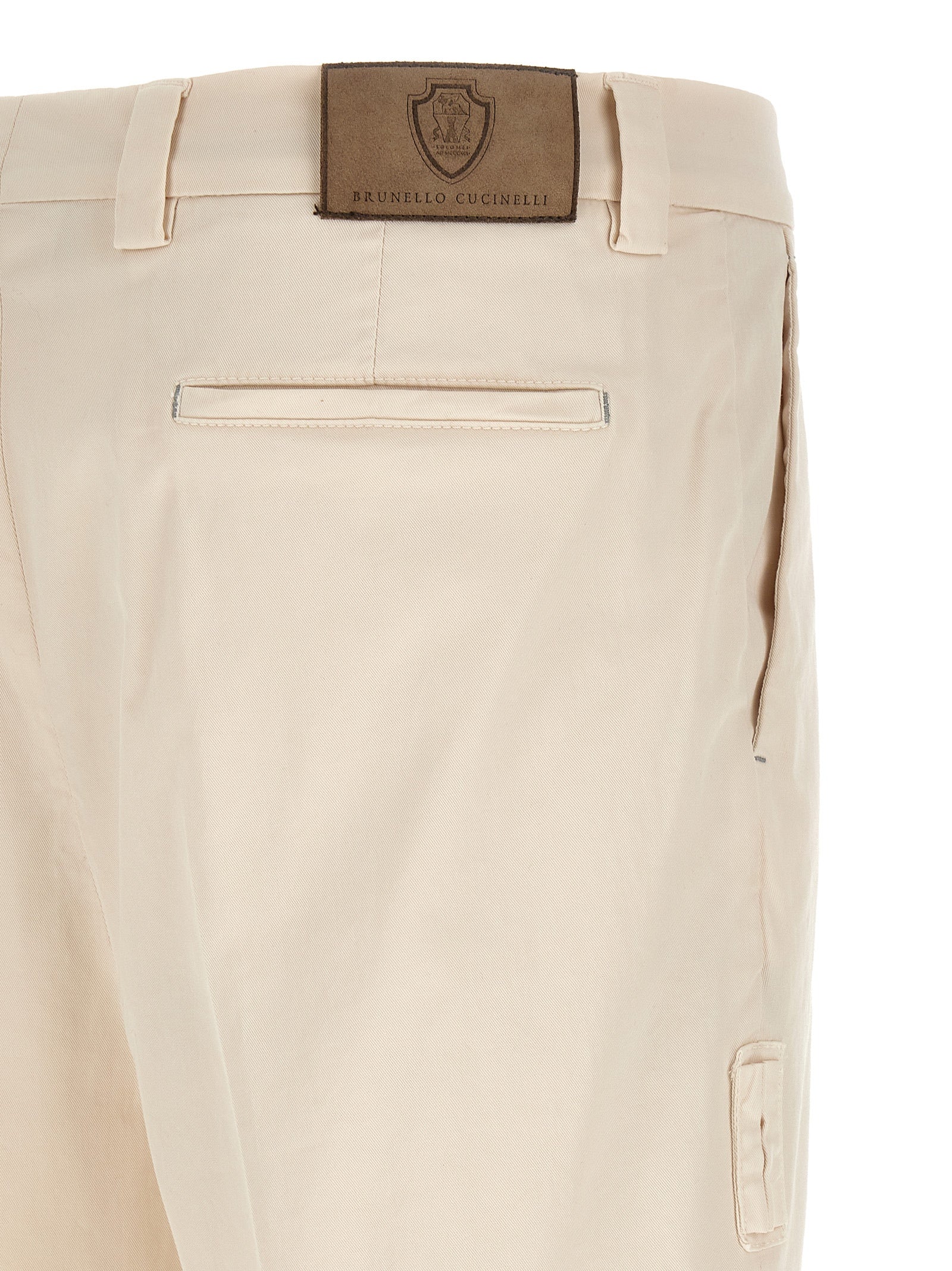 Brunello Cucinelli Weiße Baumwollhose im Casual-Look