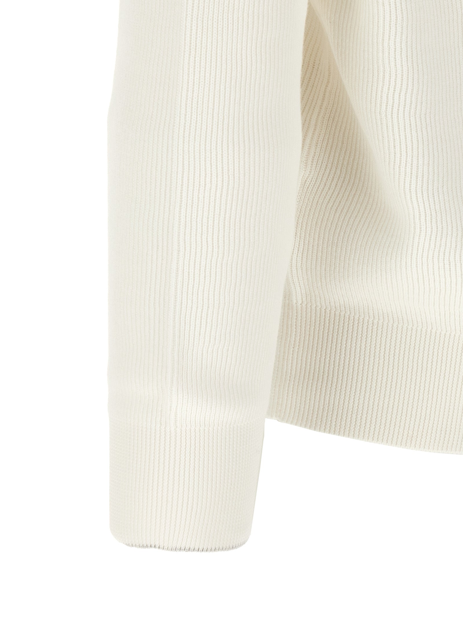 Brunello Cucinelli Weißer Strickcardigan aus Baumwolle