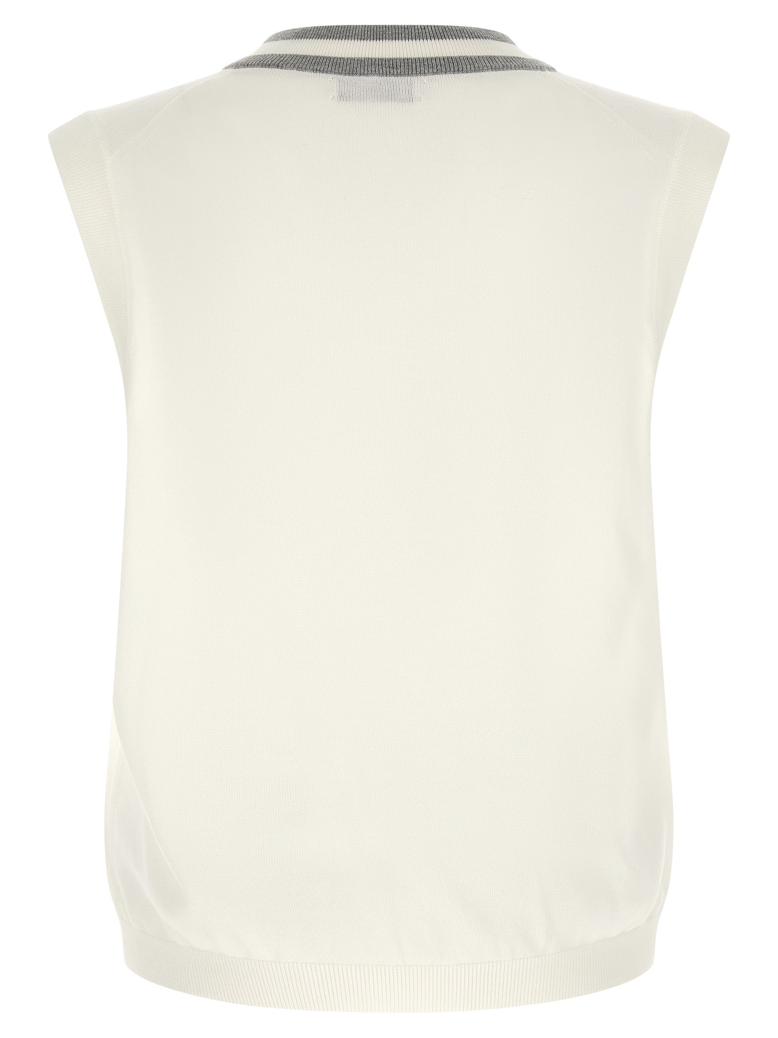 Brunello Cucinelli Weißes Baumwoll-Sweatshirt