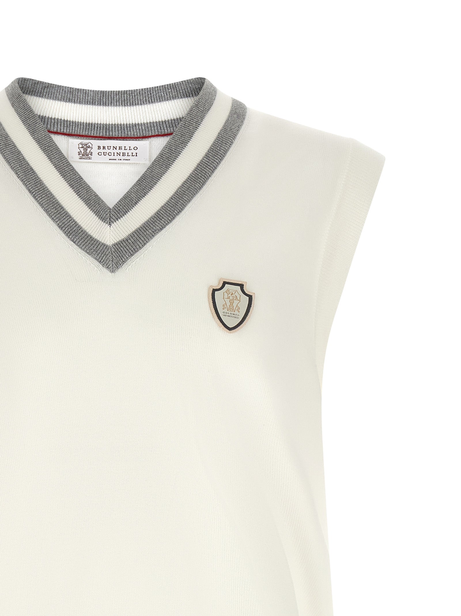 Brunello Cucinelli Weißes Baumwoll-Sweatshirt