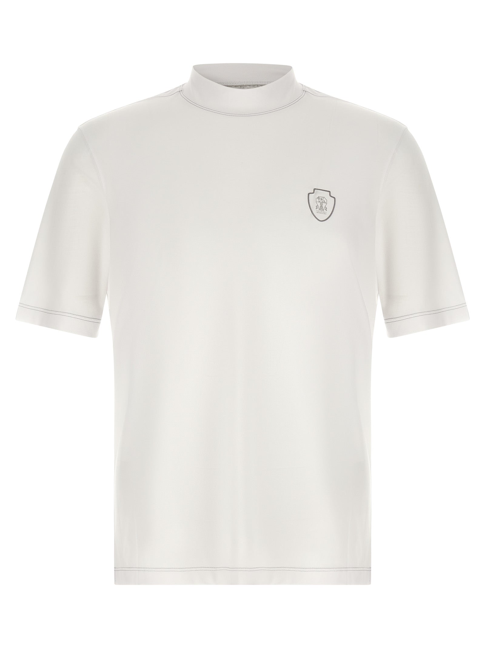 Brunello Cucinelli T-Shirt aus weißem Polyamid