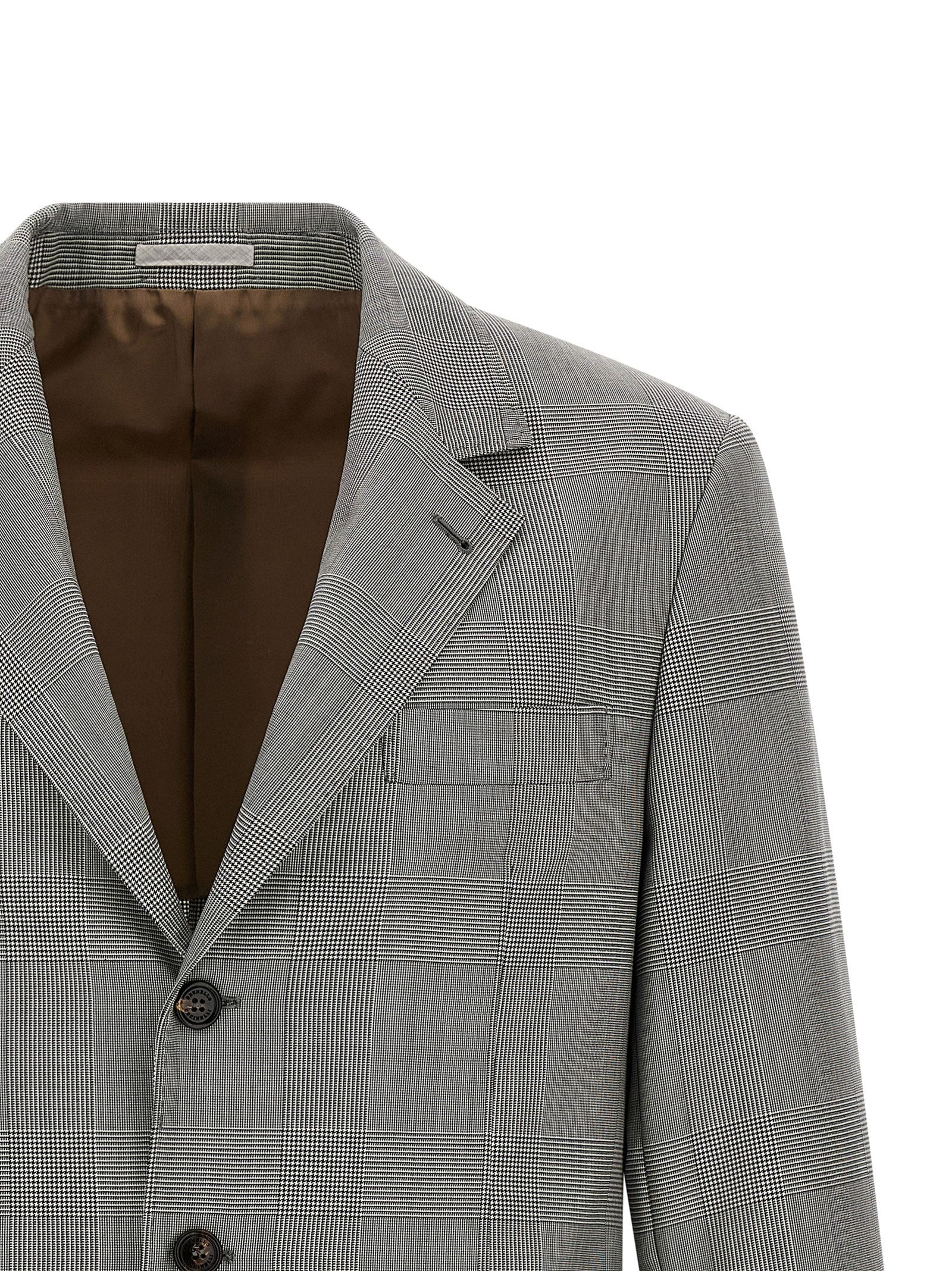 Brunello Cucinelli Grauer Blazer aus reiner Schurwolle
