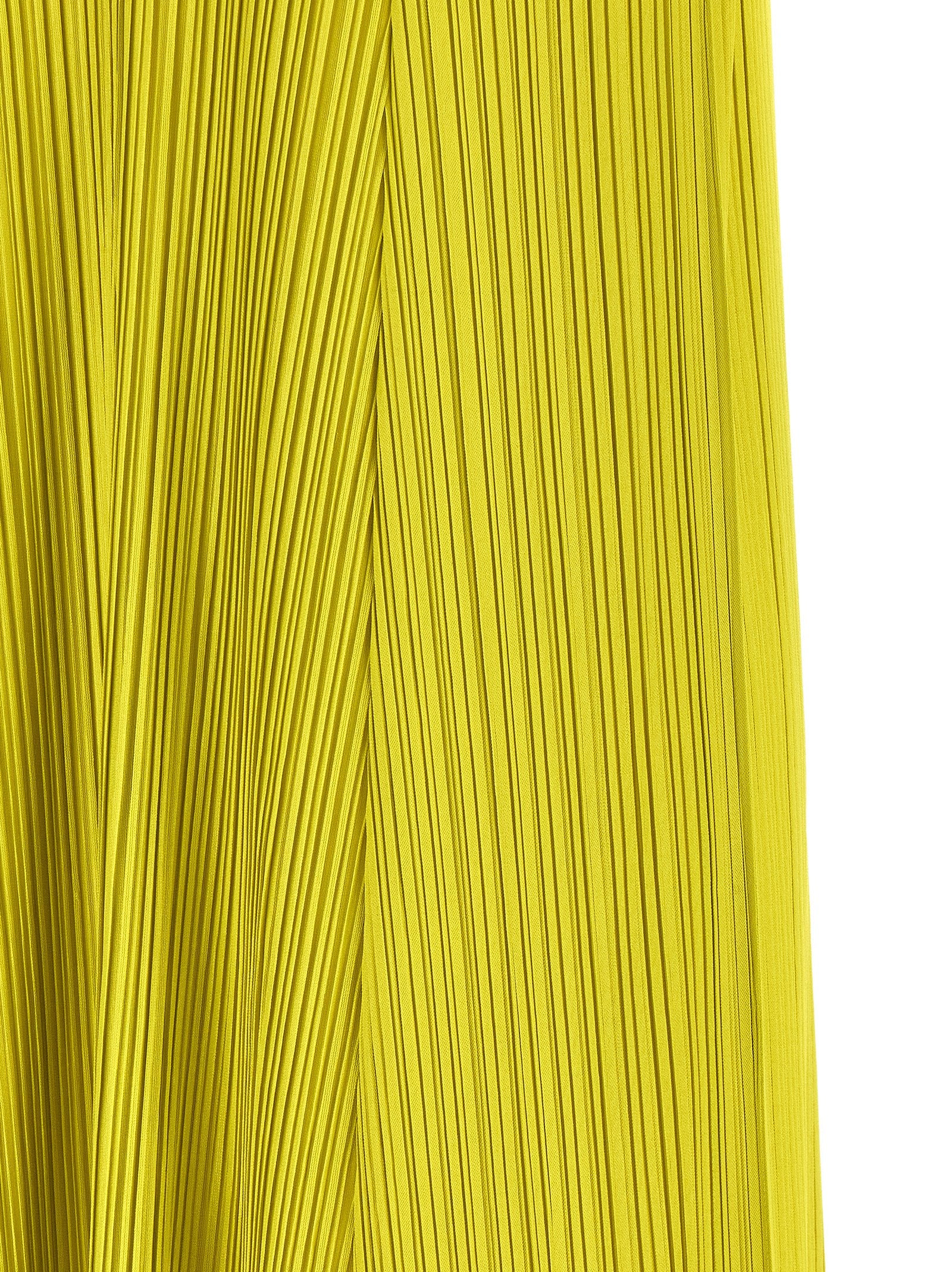 PLEATS PLEASE ISSEY MIYAKE Zweifarbige Midi-Kleid aus Polyester