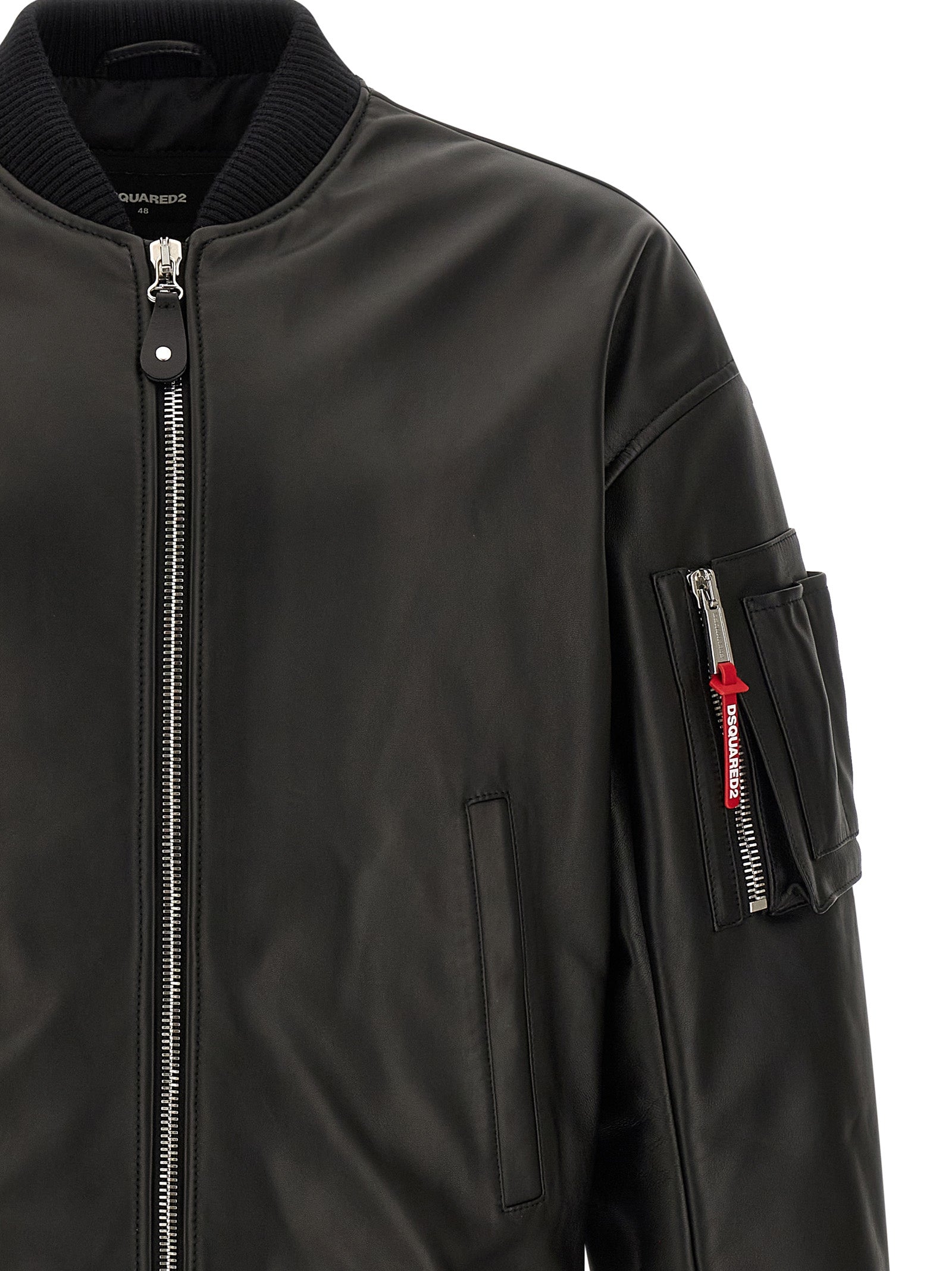 Dsquared² Schwarze Lederjacke aus Leder