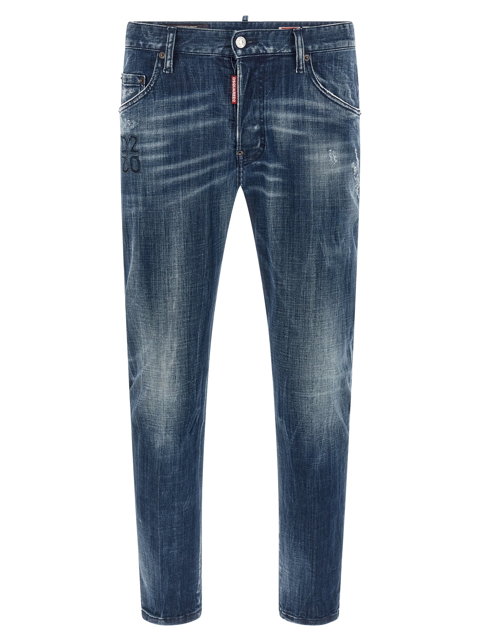 Dsquared² Blaue Baumwolljeans im Relaxed Fit