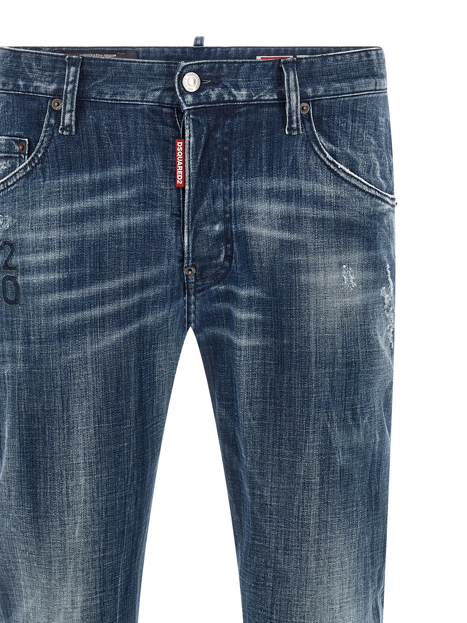 Dsquared² Blaue Baumwolljeans im Relaxed Fit