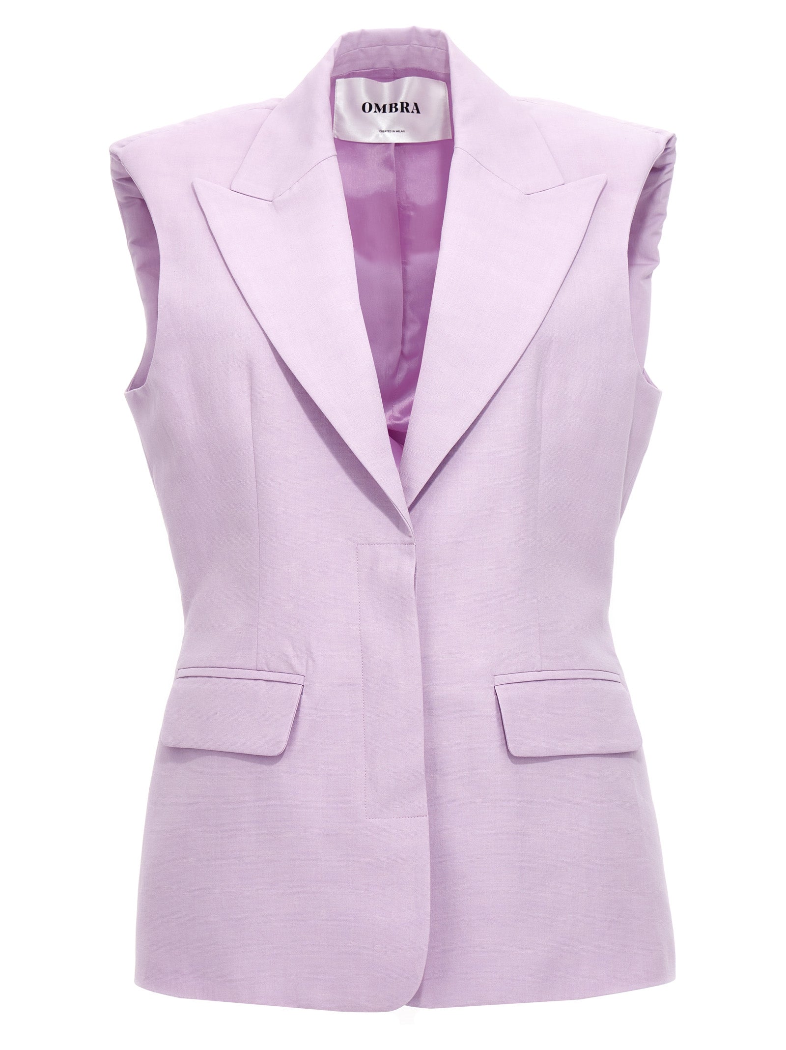 OMBRA MILANO Lila Baumwollblazer
