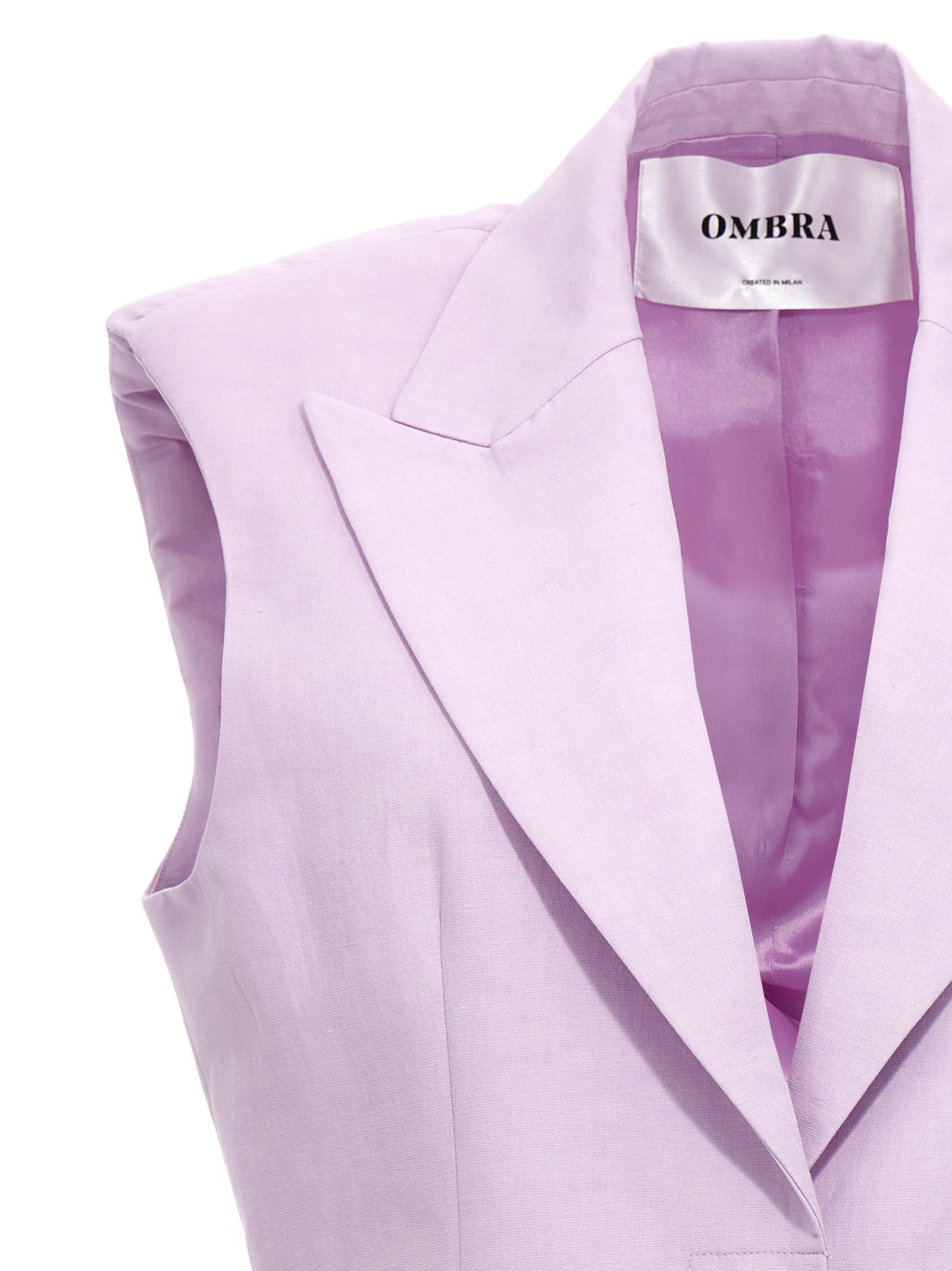 OMBRA MILANO Lila Baumwollblazer