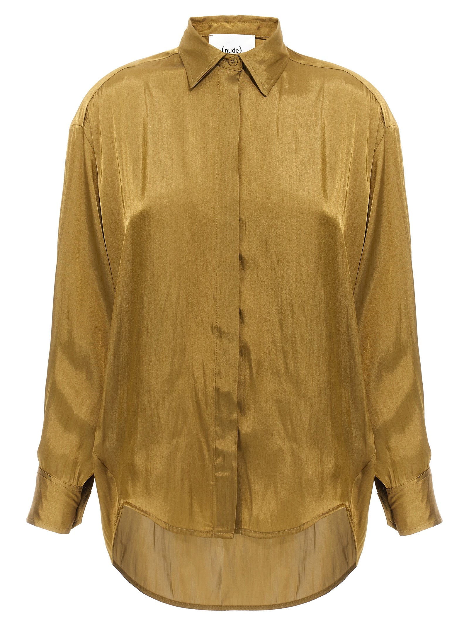 NUDE Goldfarbene Bluse aus Polyester