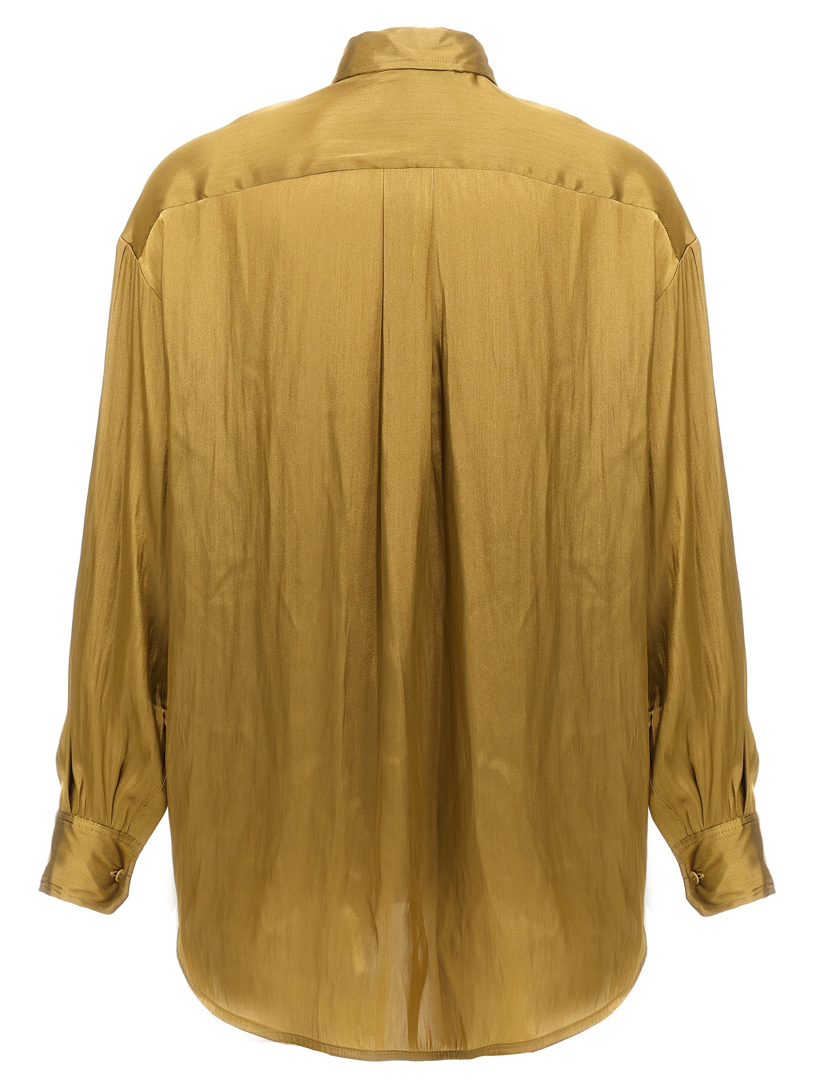 NUDE Goldfarbene Bluse aus Polyester