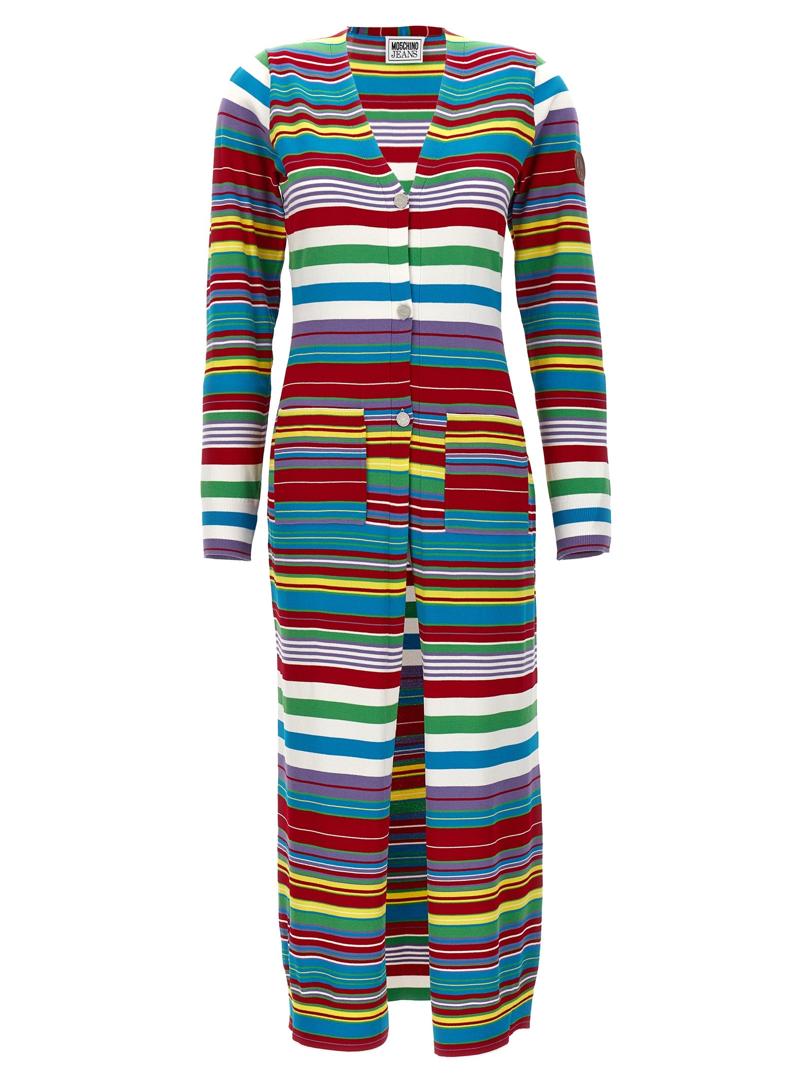 MO5CH1NO JEANS Mehrfarbige Strickjacke aus Viskose