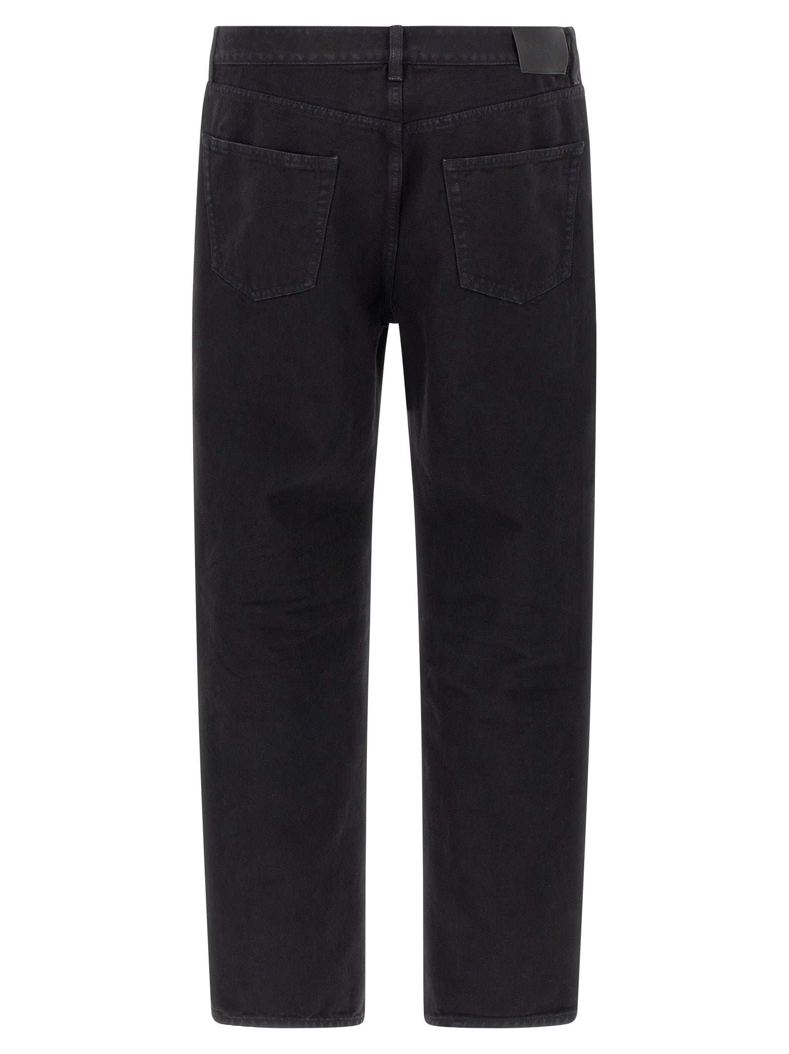 Saint Laurent Schwarze Baumwoll-Jeans mit geradem Bein