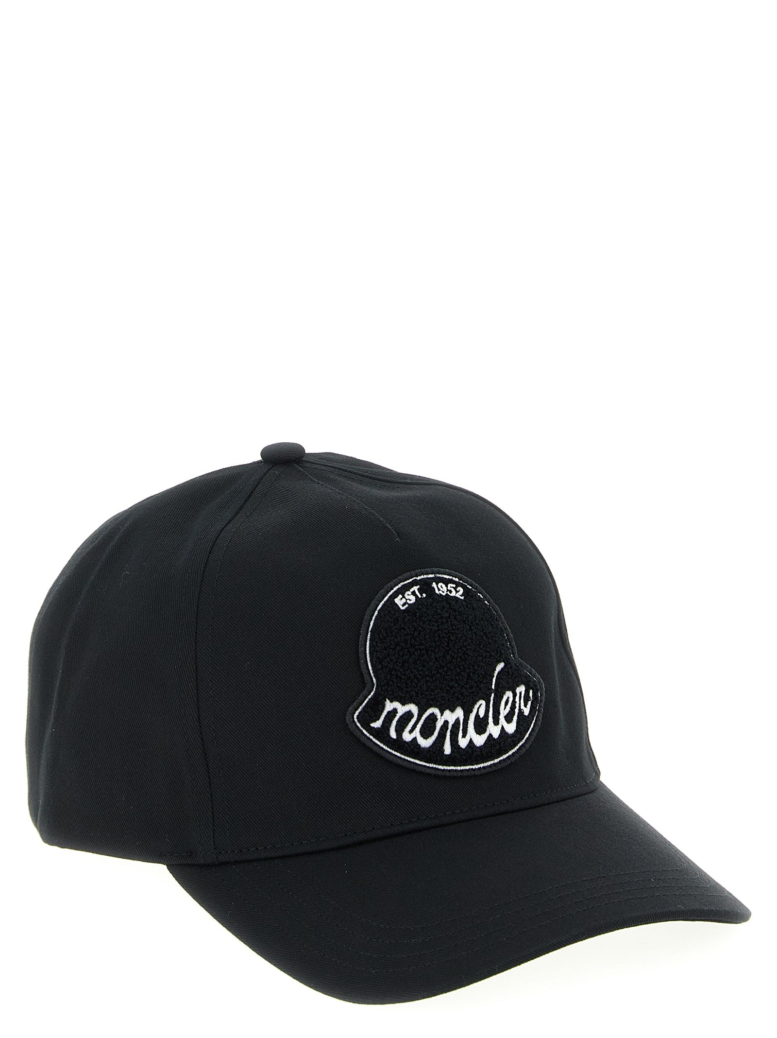 Moncler Schwarze Baumwollkappe (Baseball Cap)