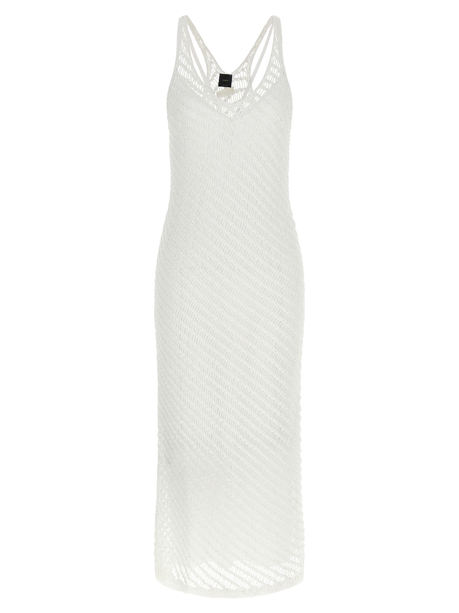 PINKO Langes weißes Kleid aus Polyester