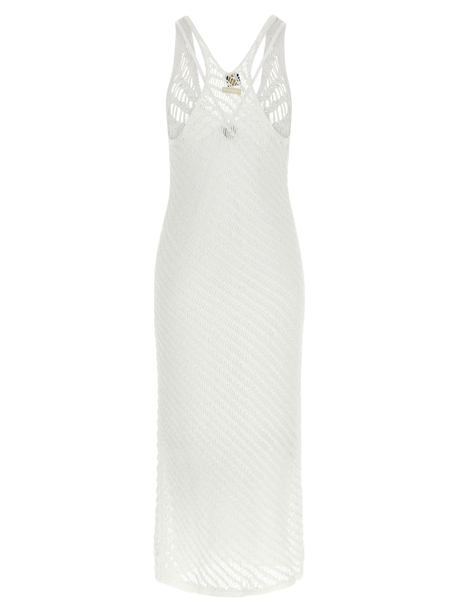 PINKO Langes weißes Kleid aus Polyester