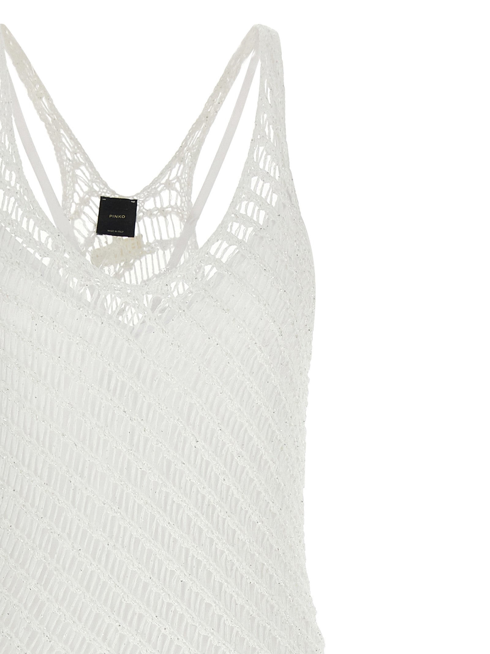 PINKO Langes weißes Kleid aus Polyester
