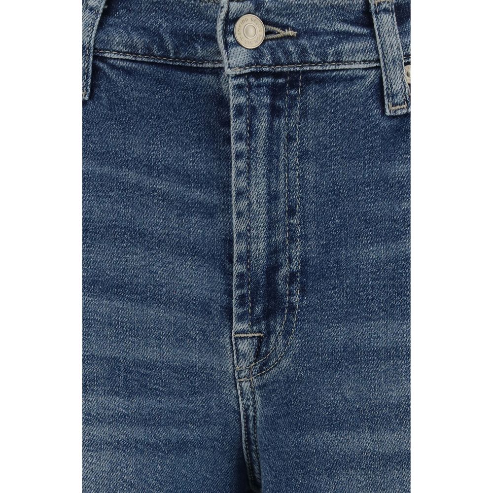 7FOR Blaue Baumwoll-Jeans mit ausgestelltem Bein