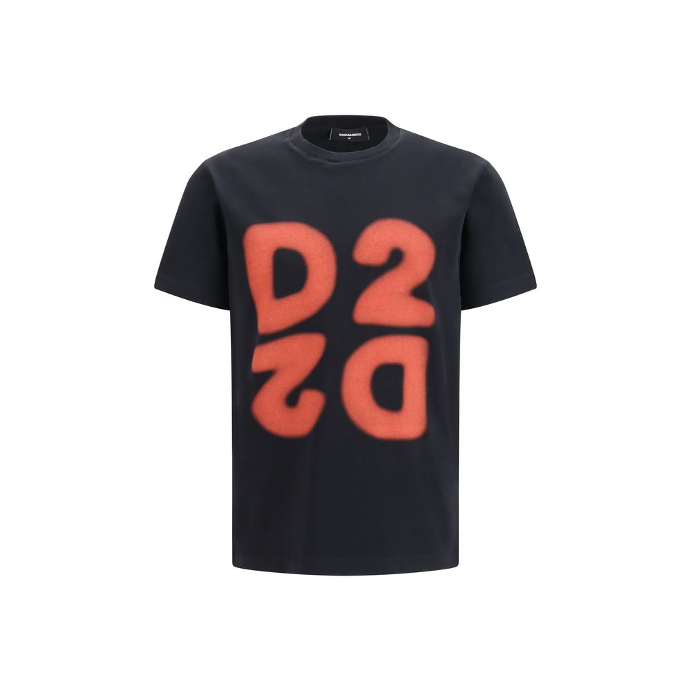 Dsquared² Schwarzes Baumwoll-T-Shirt