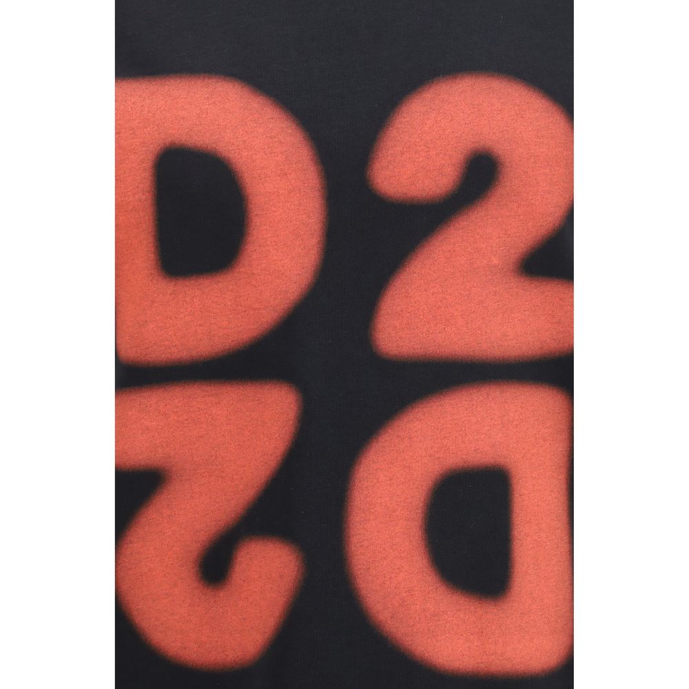 Dsquared² Schwarzes Baumwoll-T-Shirt