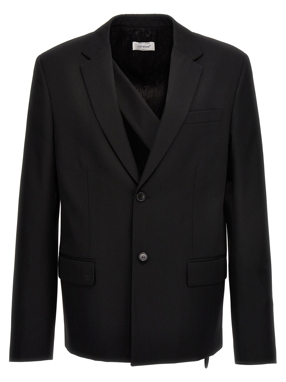 Off-White Schwarzer Wollblazer
