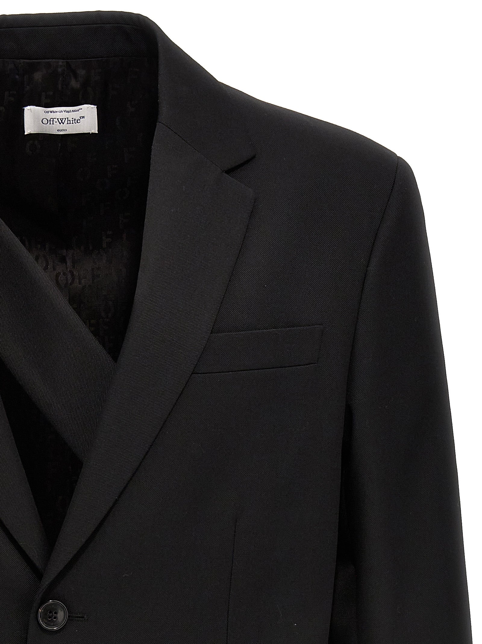 Off-White Schwarzer Wollblazer