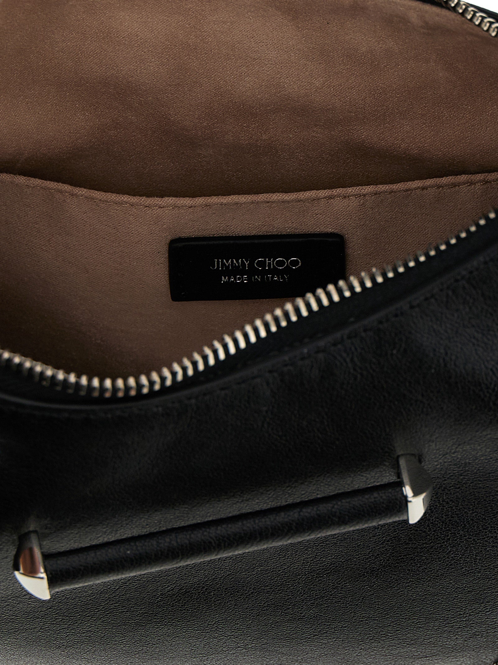 Jimmy Choo Weiße Lammleder-Umhängetasche
