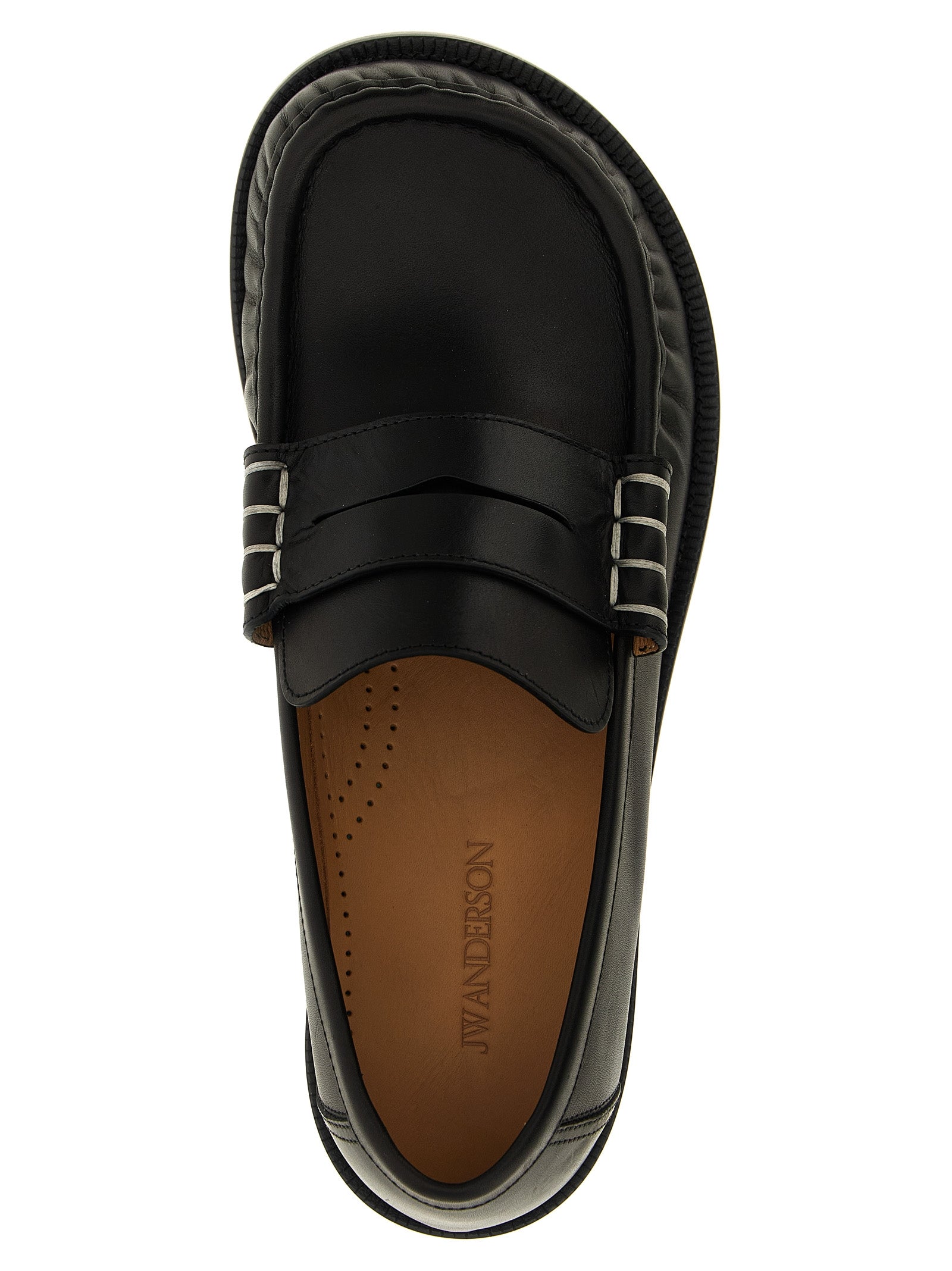 J.W.Anderson Schwarze Loafer aus Kalbsleder zum Hineinschlüpfen