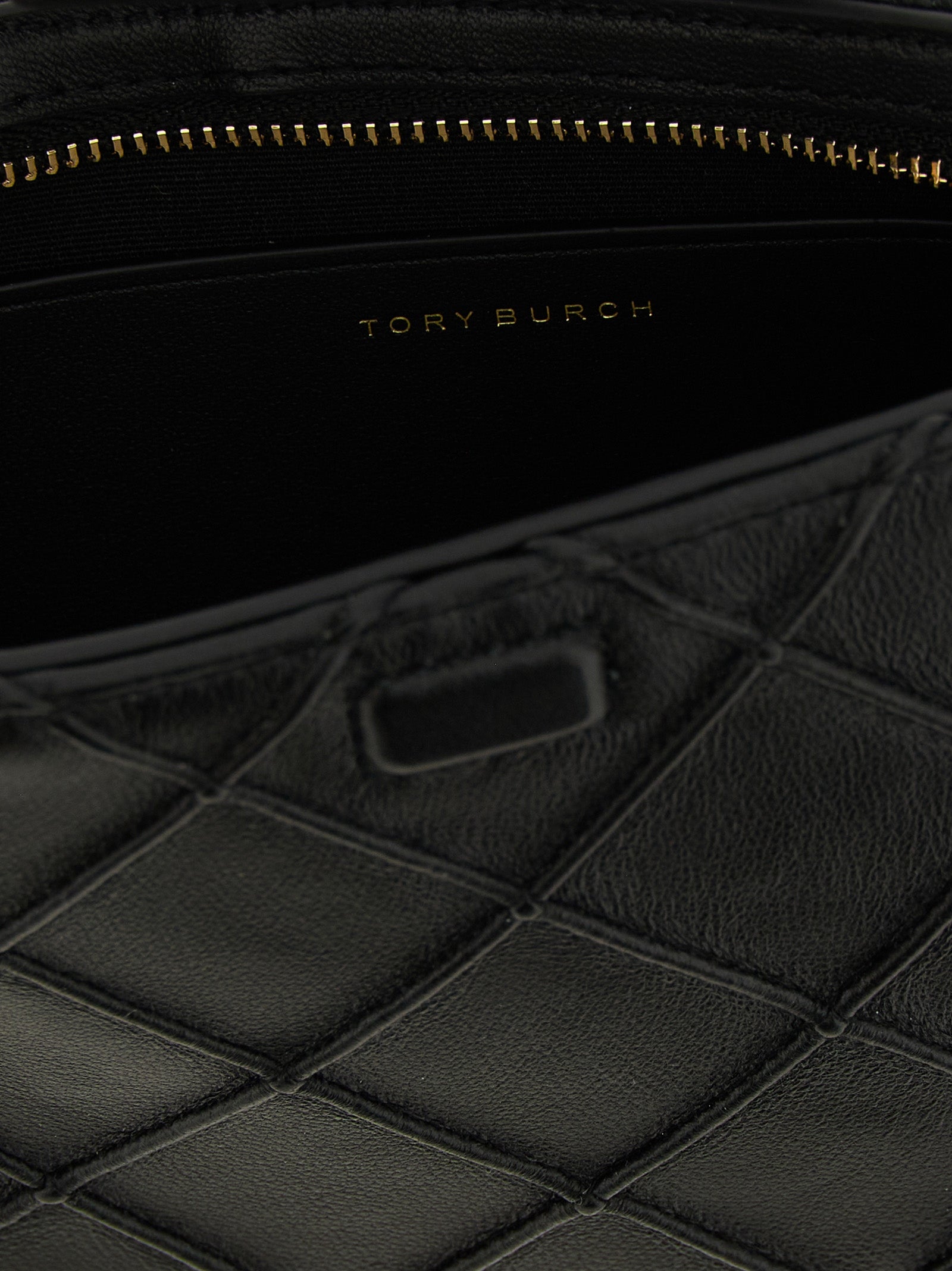 Tory Burch Schwarzer Kartenhalter aus Lammleder