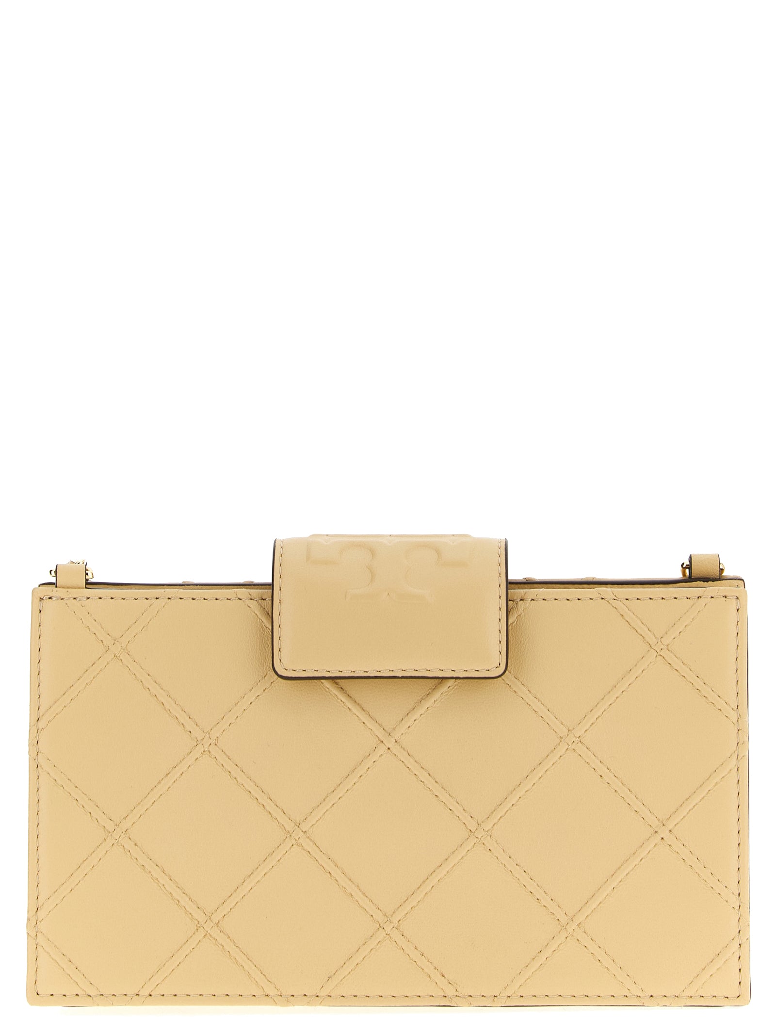 Tory Burch Beige Lammleder Kartenetui