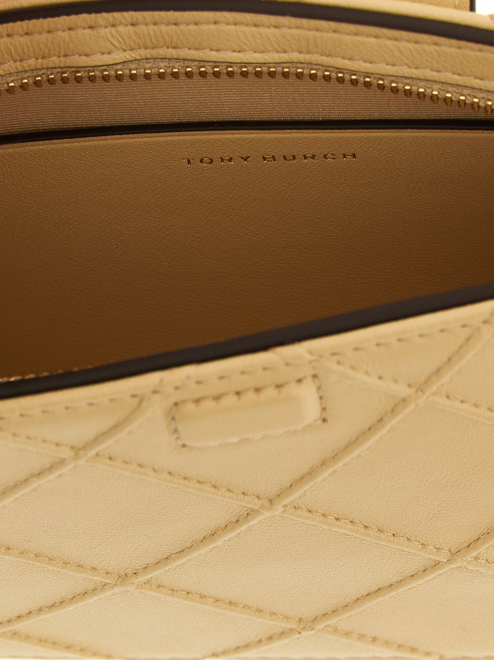 Tory Burch Beige Lammleder Kartenetui