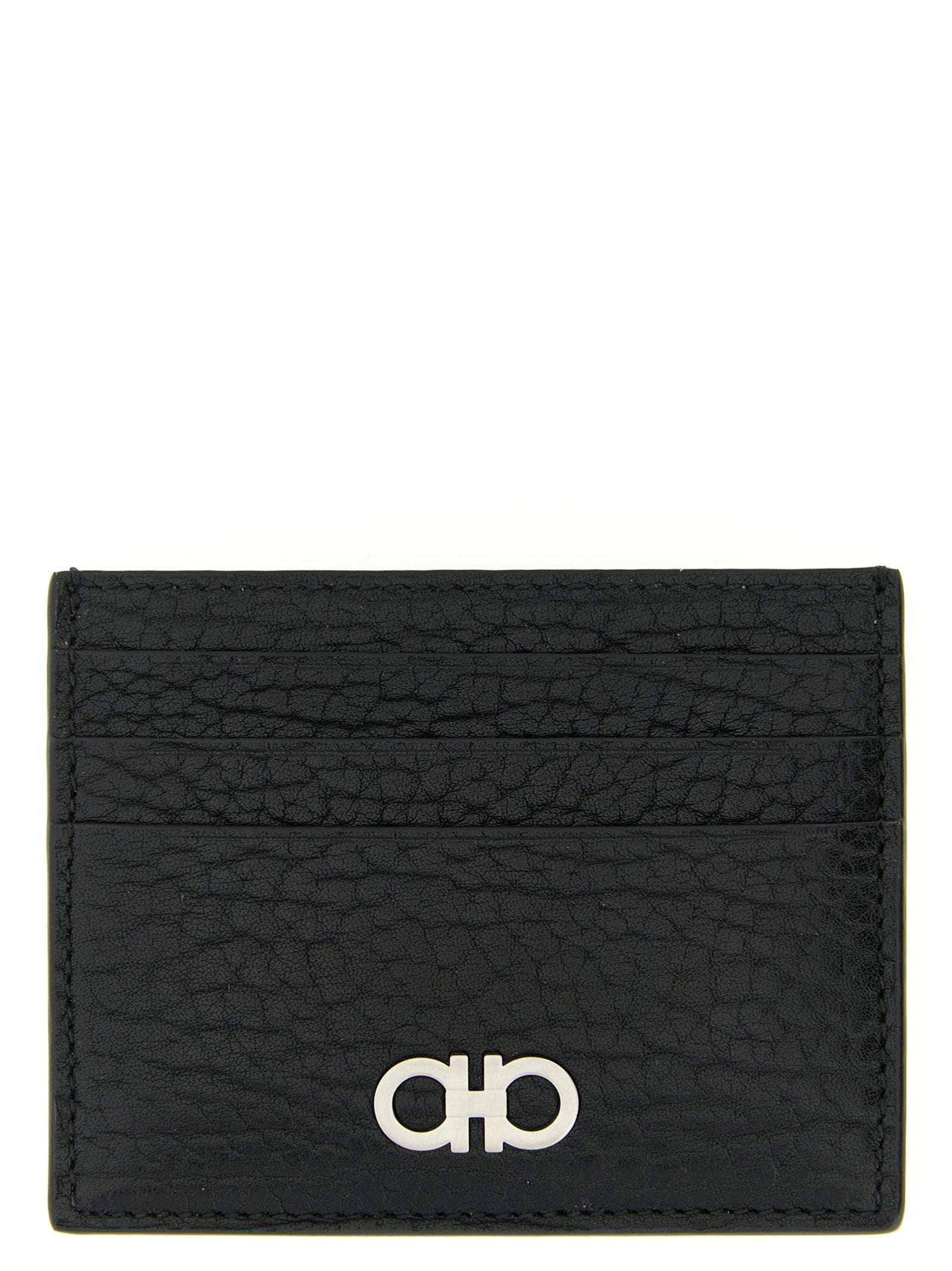 Ferragamo Schwarzer Kalbsleder-Kartenetui