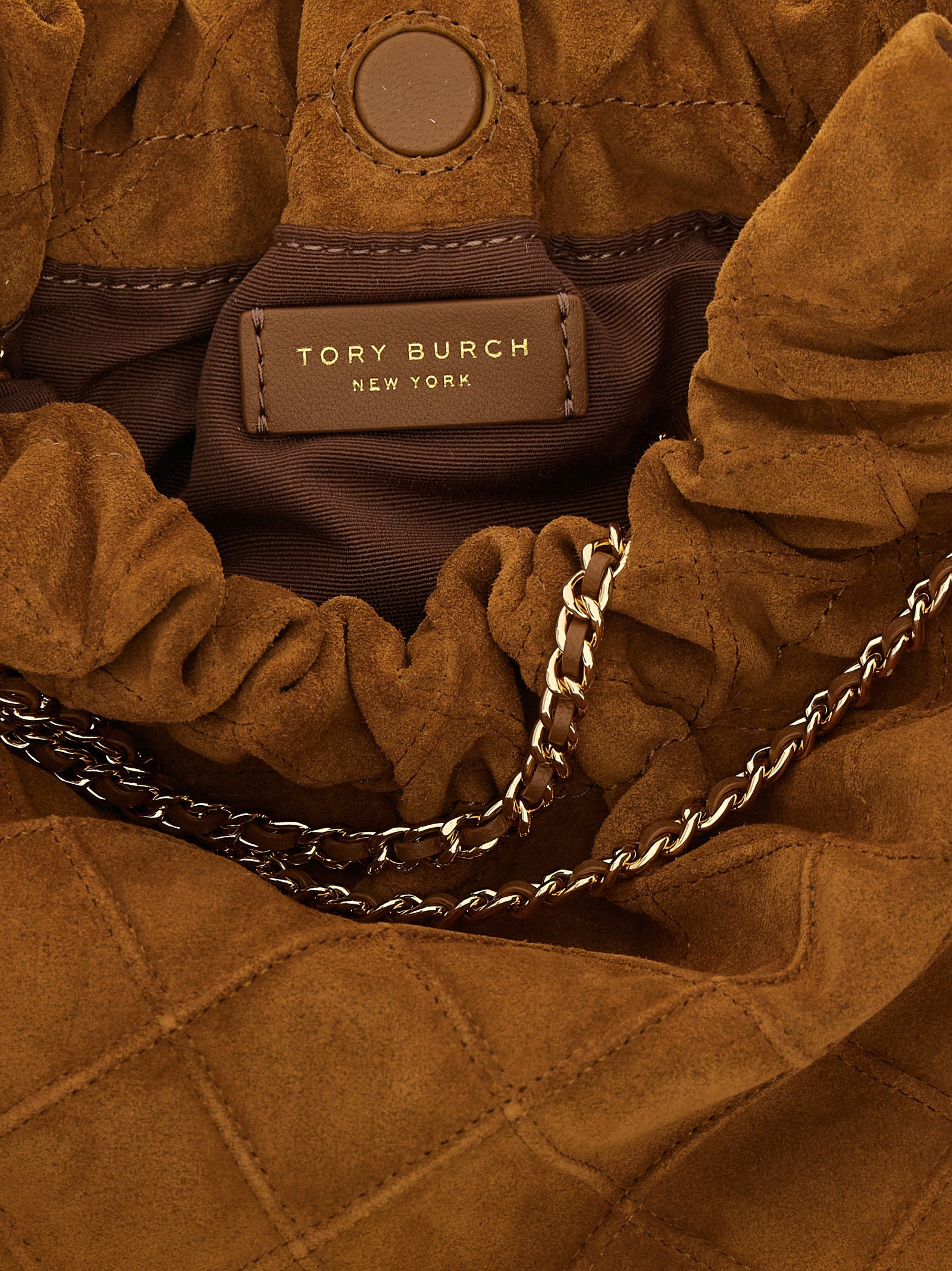 Tory Burch Braune Kalbsleder-Handtasche