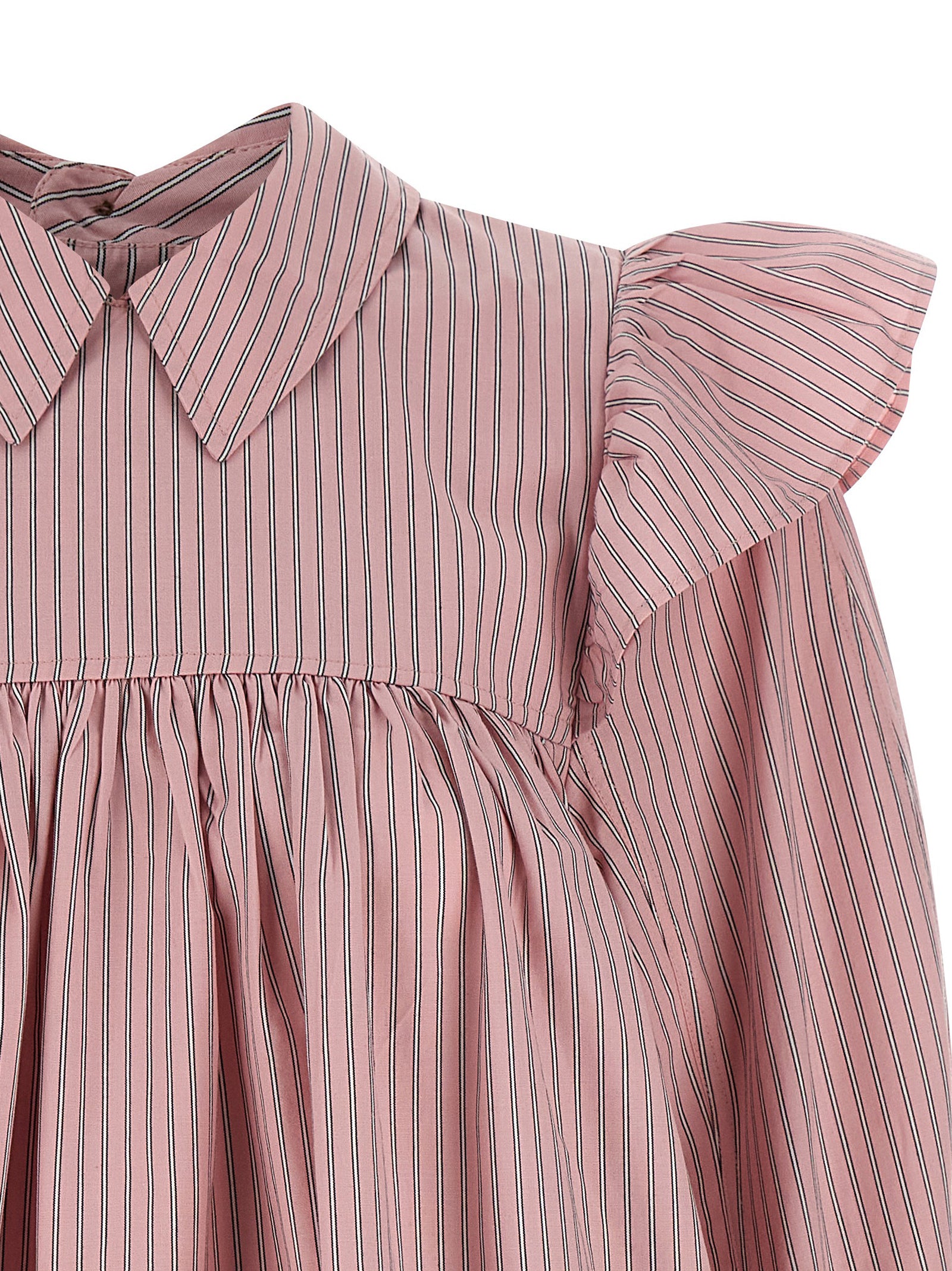 Ganni Kurzes Kleid aus mehrfarbiger Bio-Baumwolle