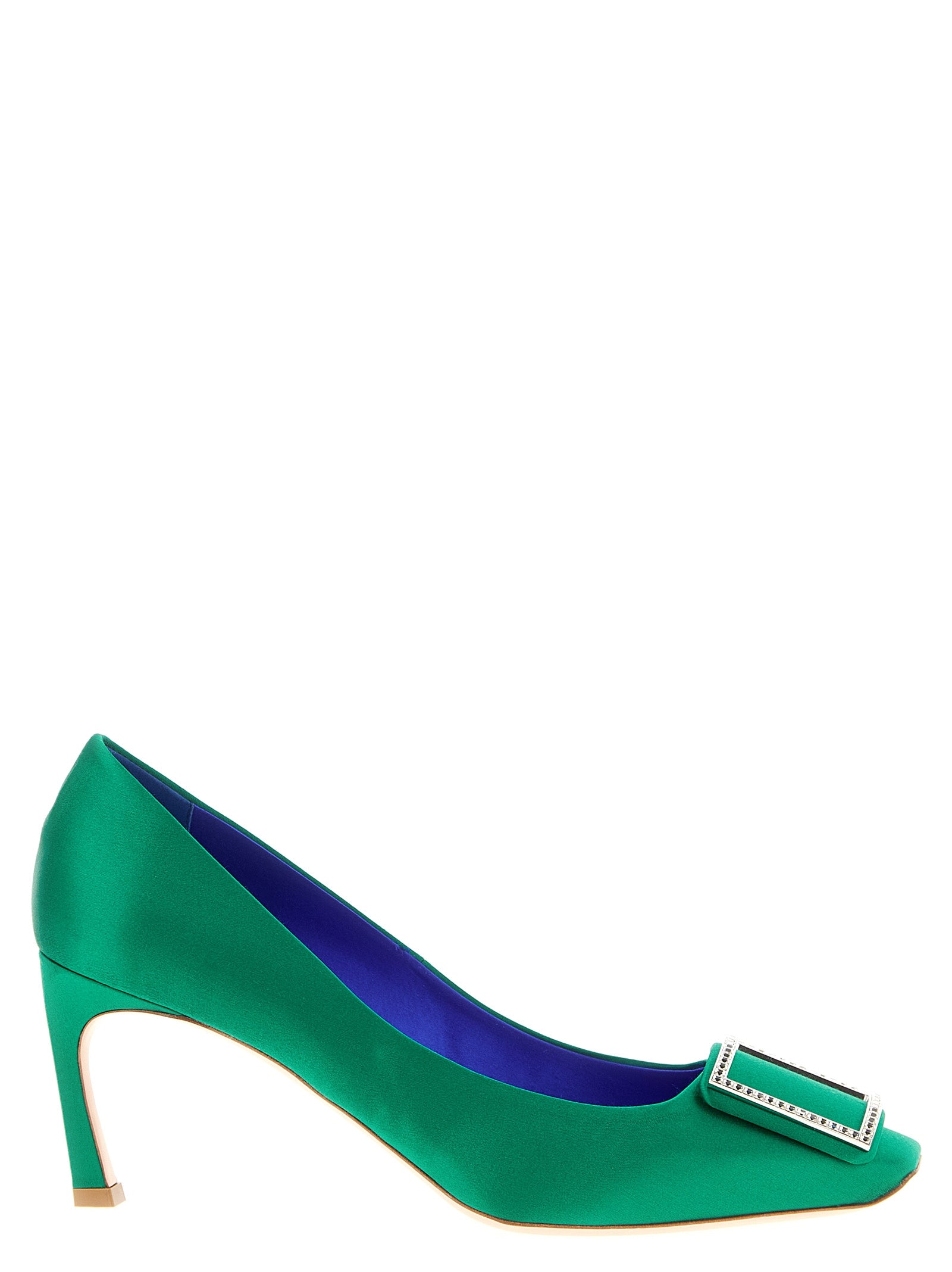 Roger Vivier Zweifarbige Pumps aus Viskose mit mittlerem Absatz